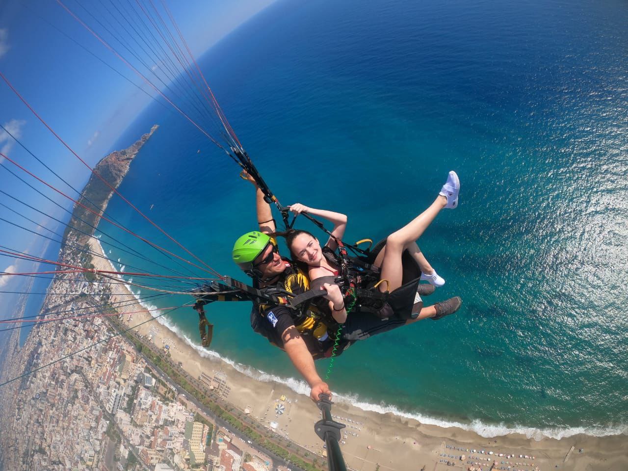 Tandem Paragliding Flight Over Alanya