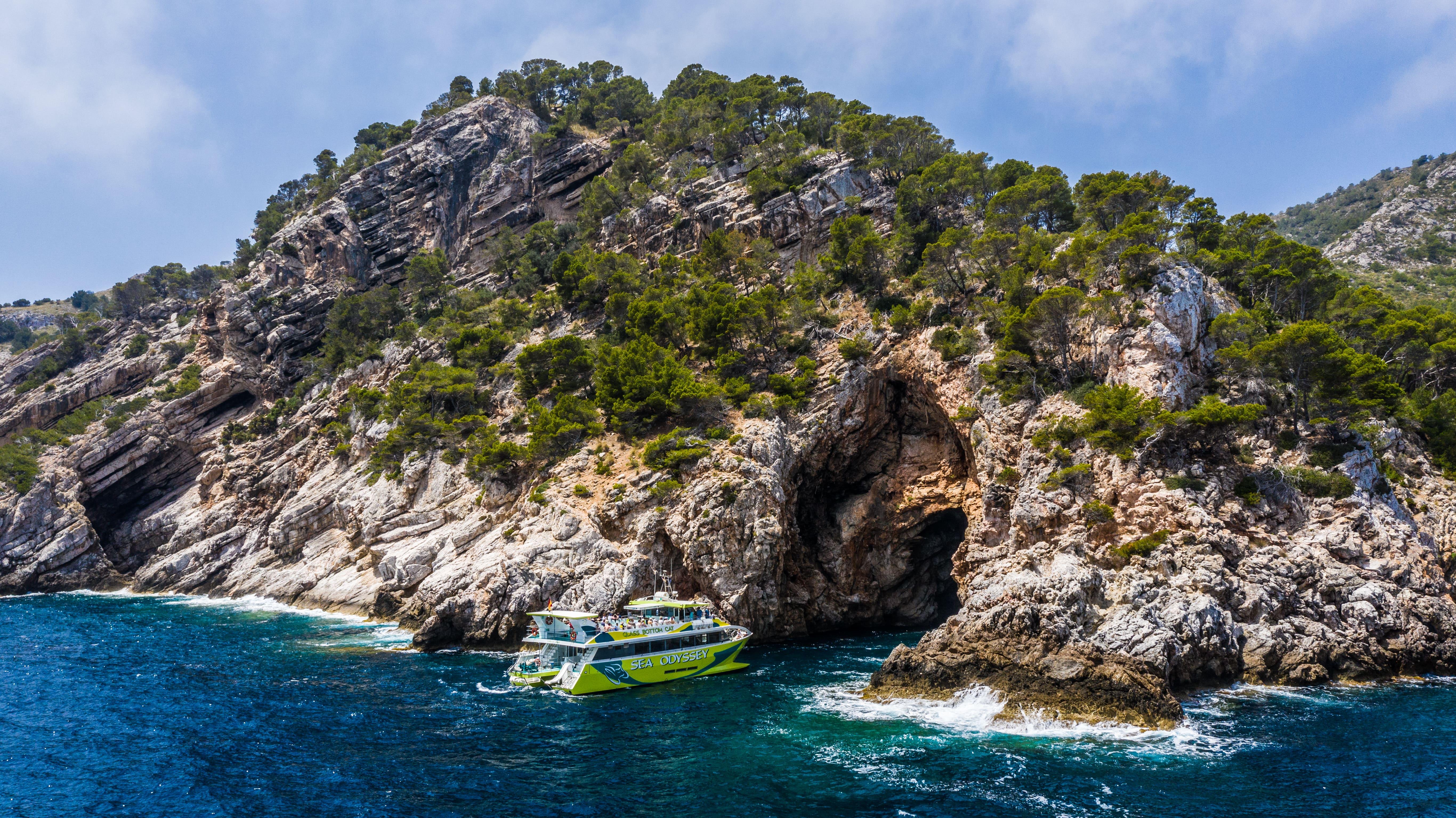 East Coast Glass-Bottom Boat Cruise from Cala Ratjada