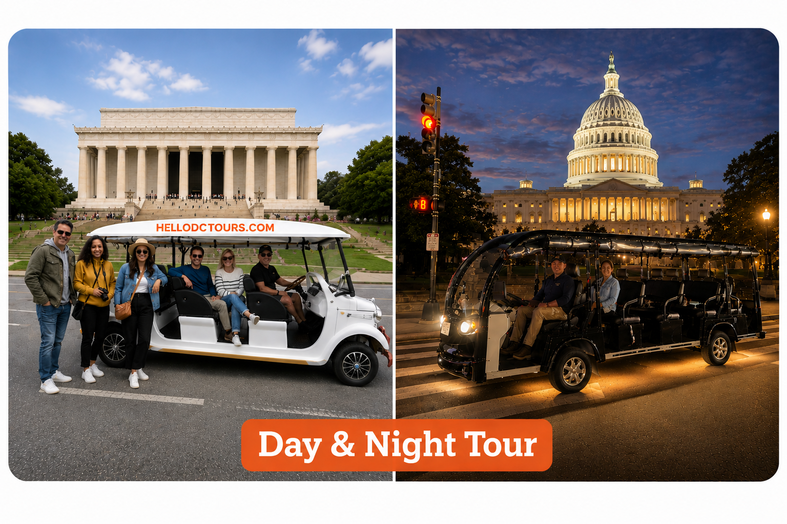 DC Monuments & Memorials E-Cart Tour