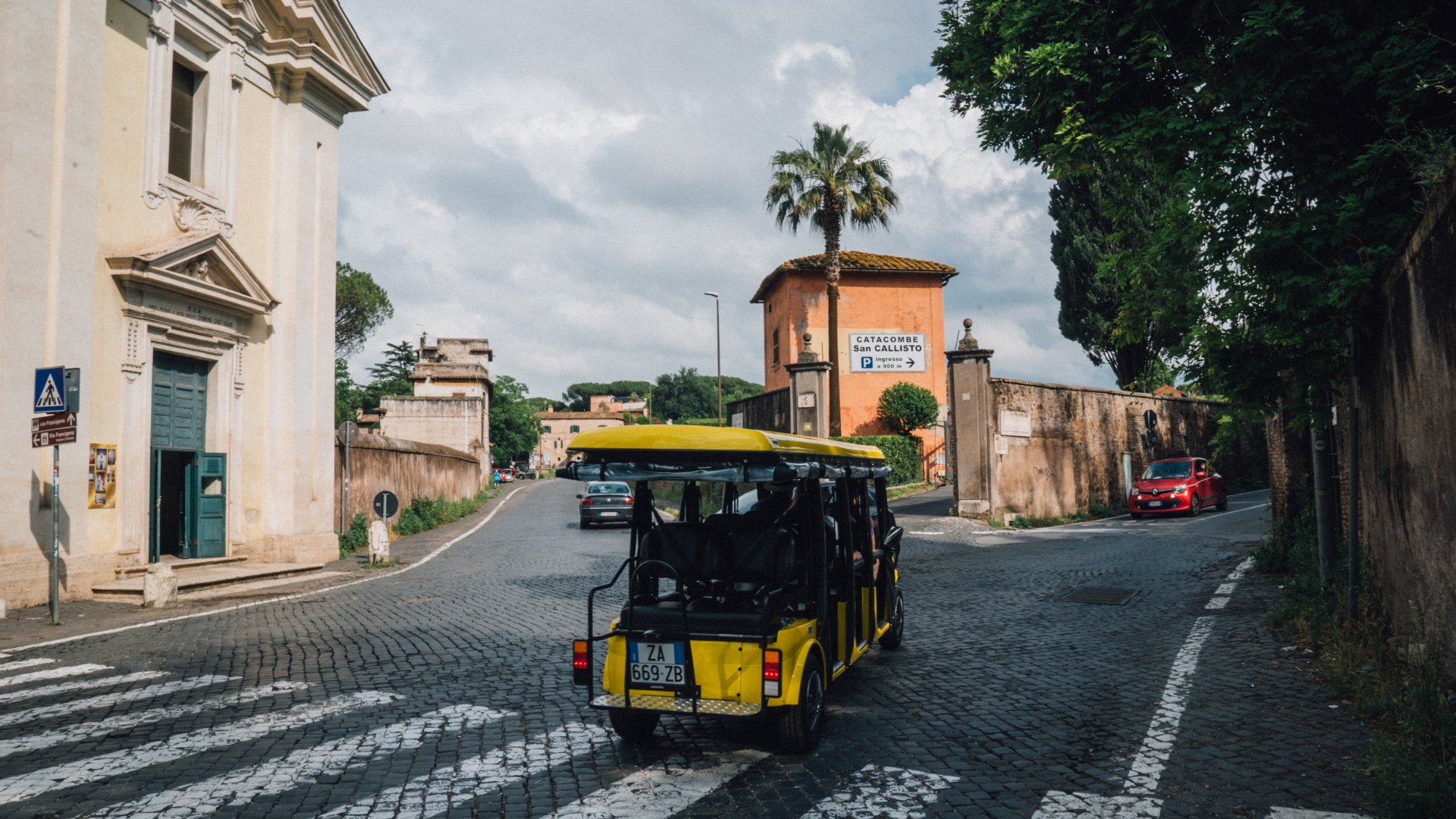 Appian Way golf cart tour Rome catacombs electric cart — image 6