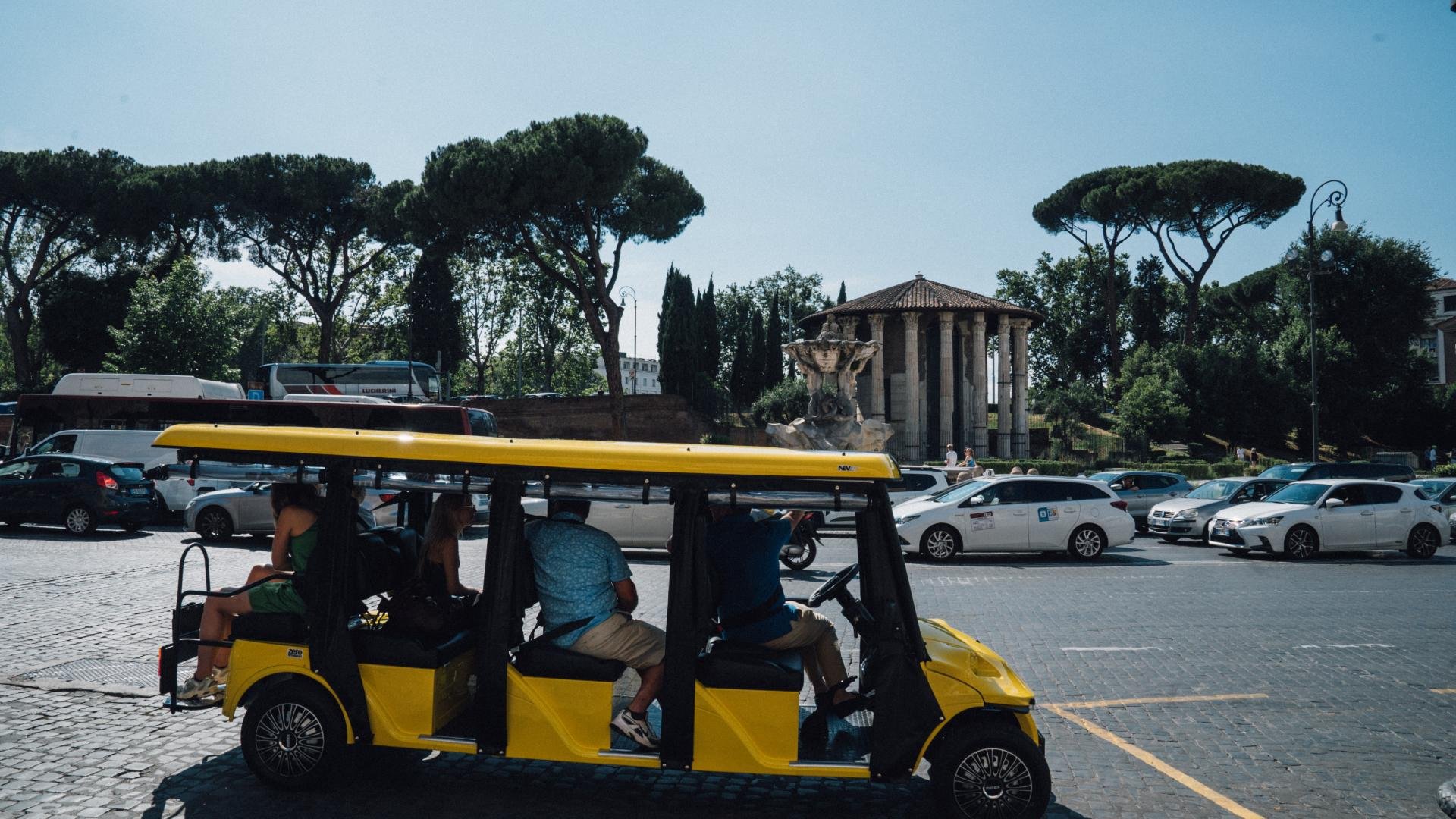 Appian Way golf cart tour Rome catacombs electric cart — image 15
