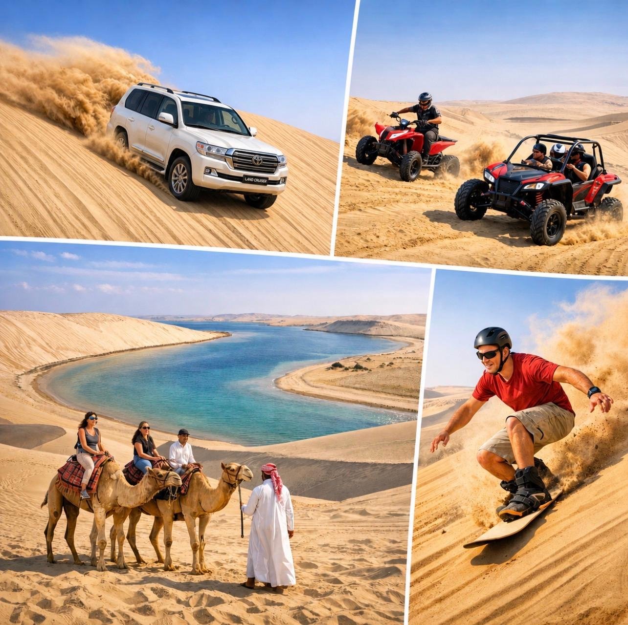 Doha Desert Safari with ATV, Camel Ride & Sandboarding