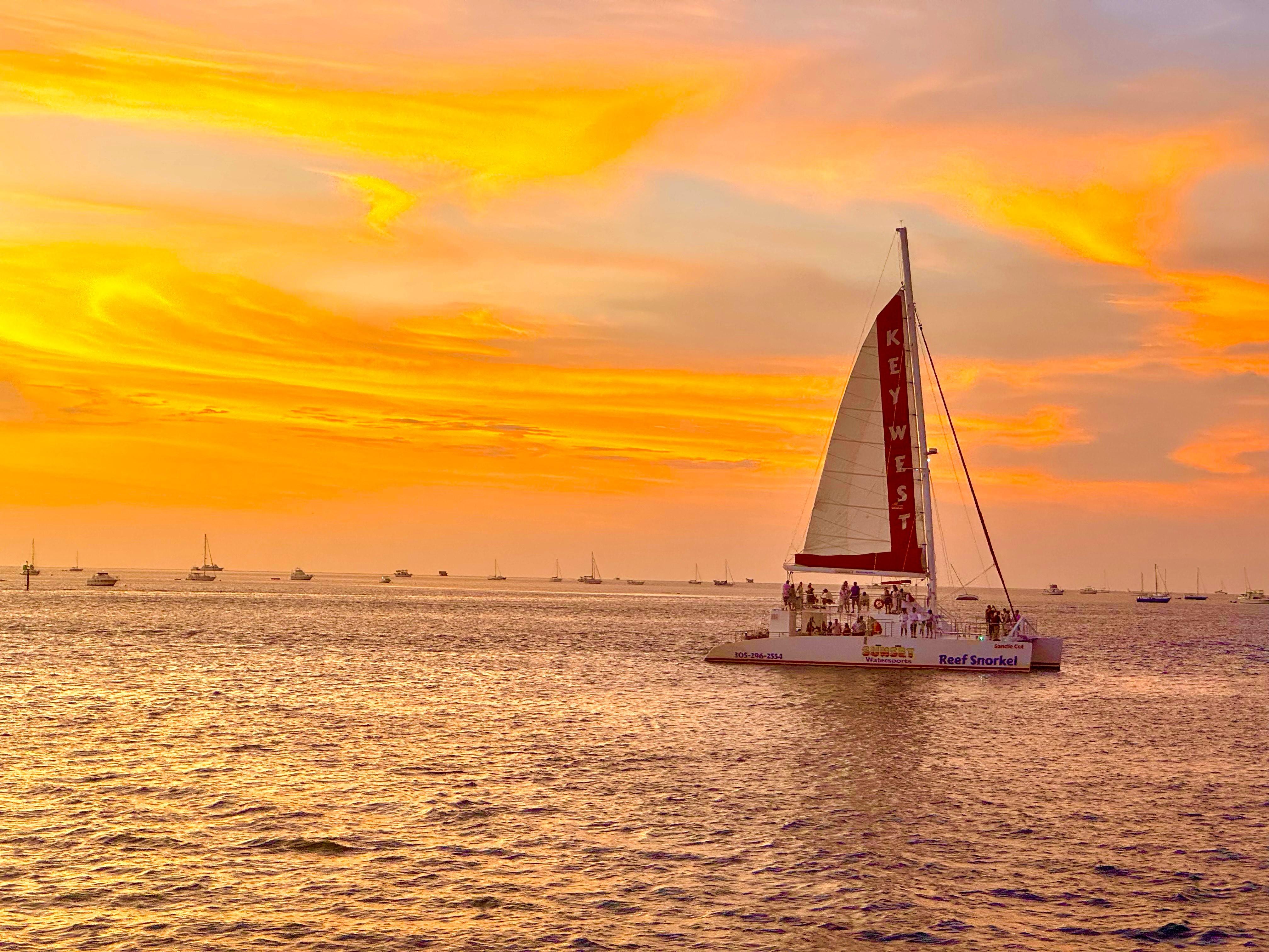 Key West Sunset Catamaran Sail with Open Bar & Live Music