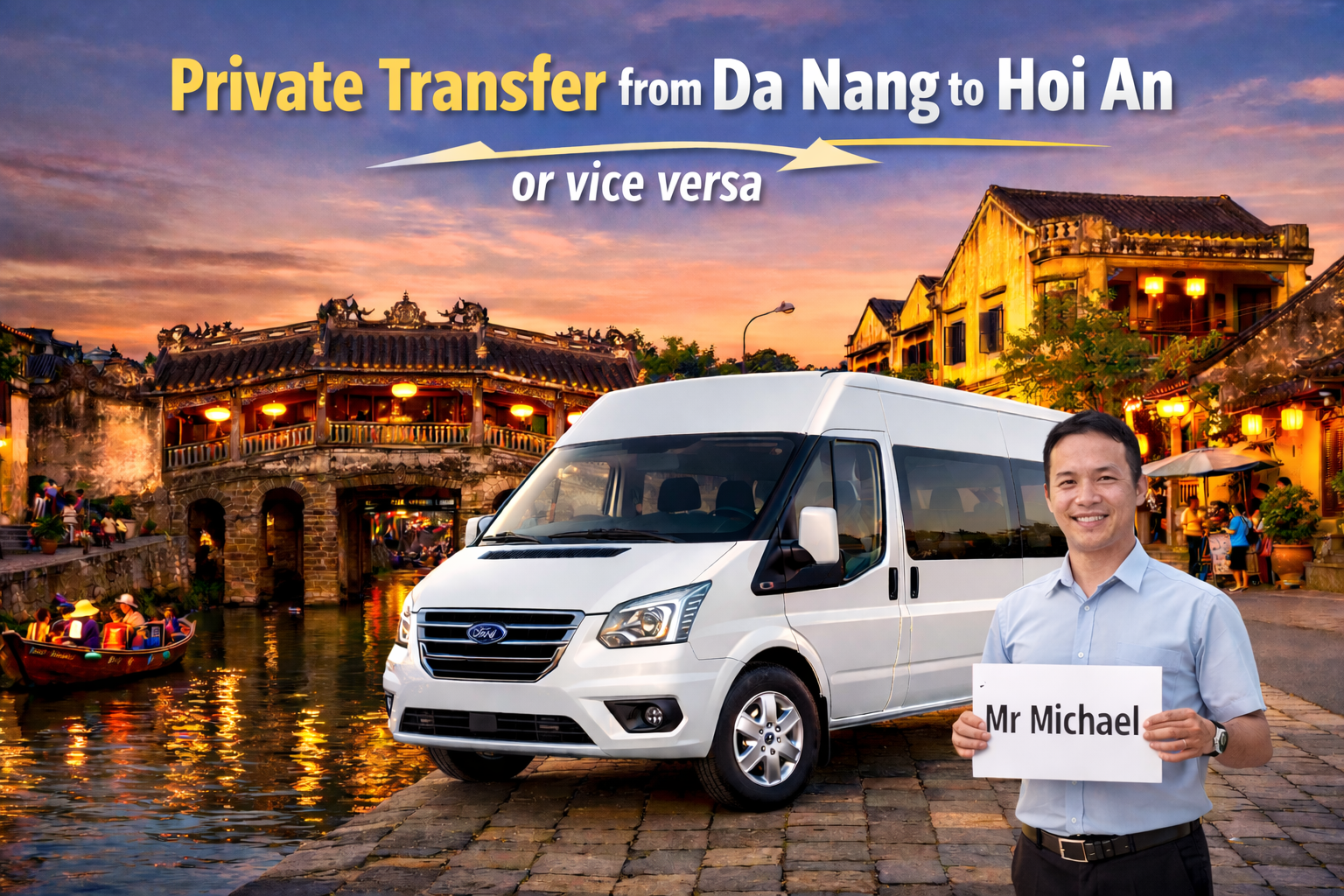 Private Transfer: Da Nang ↔ Hoi An with Full-Day Tour Options