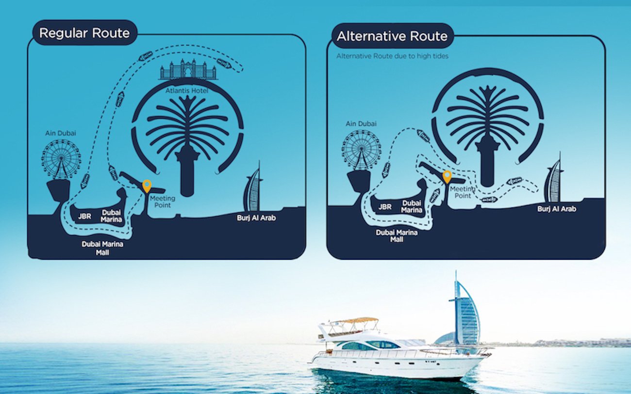 Dubai Sunset Yacht Cruise with Snacks & Drinks