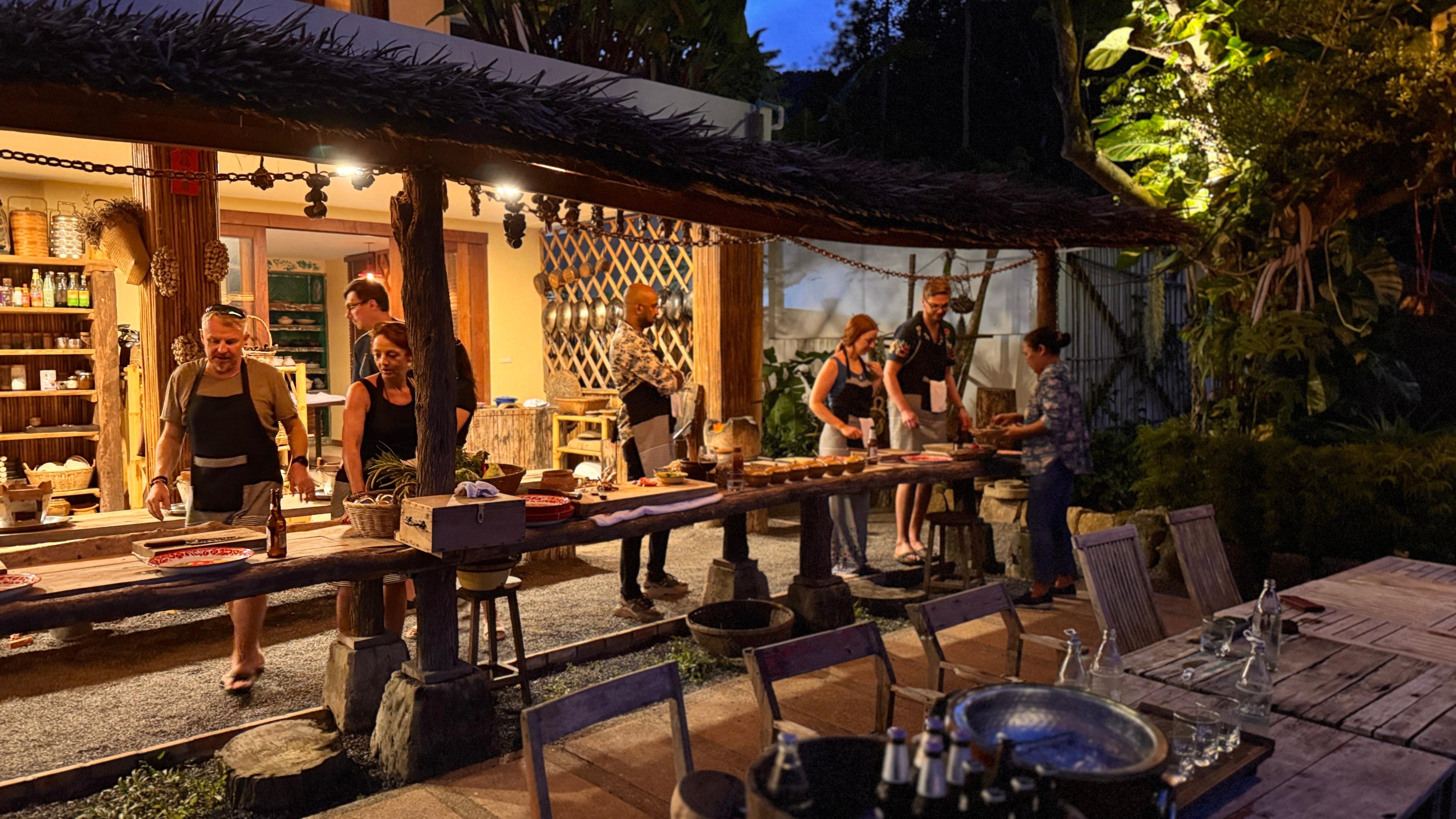 Evening Thai Cooking Class & Organic Garden Experience
