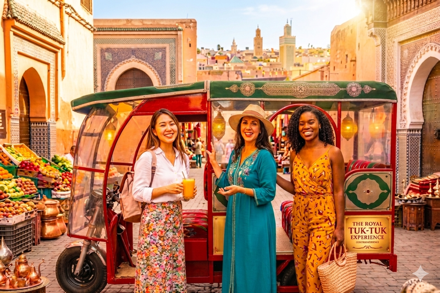 Marrakech Private Tuk Tuk Tour with Audio Guide & Pastries