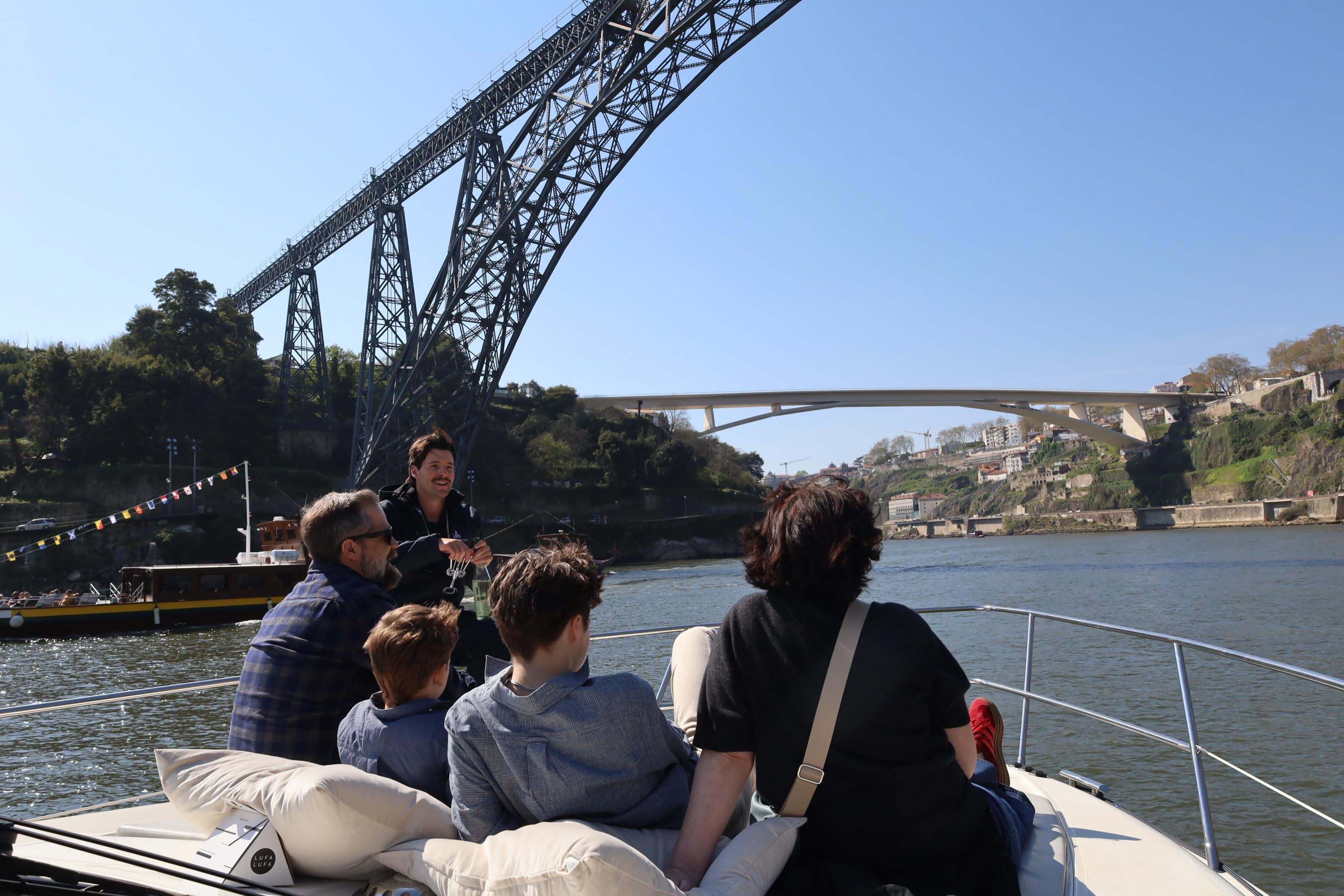 Porto Private Yacht Experience on the Douro with Wine & Snacks