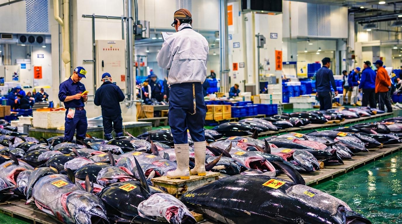 Toyosu & Tsukiji Fish Market Tour with Tuna Auction Experience
