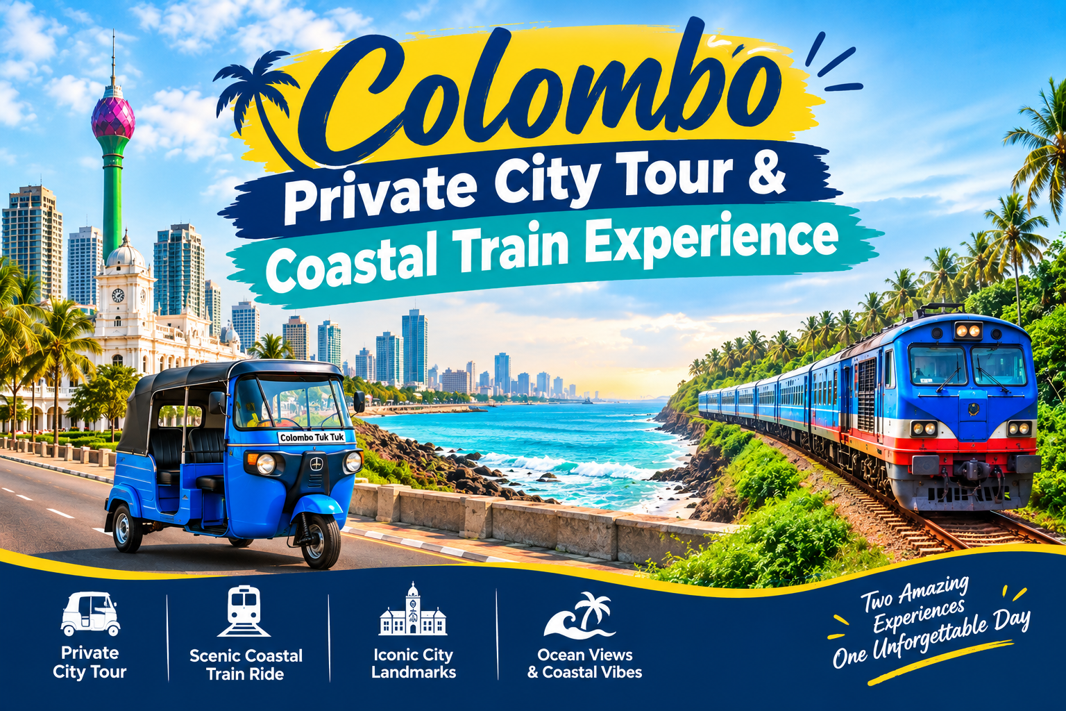 Private Colombo City Tour with Coastal Train Ride