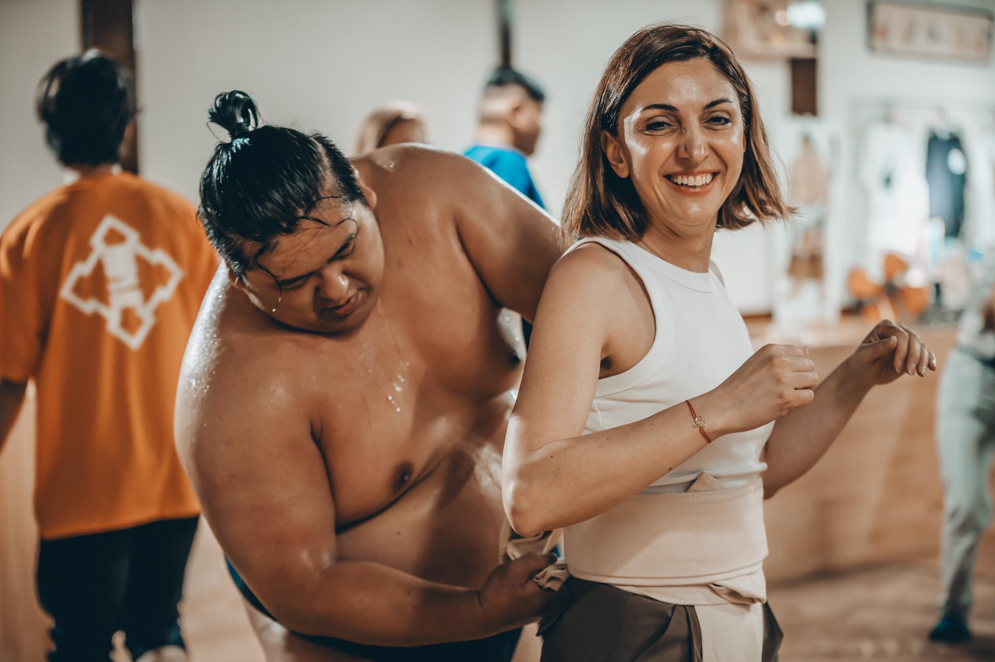 Authentic Osaka Sumo Experience: Ex-Pro Match & Ring Challenge