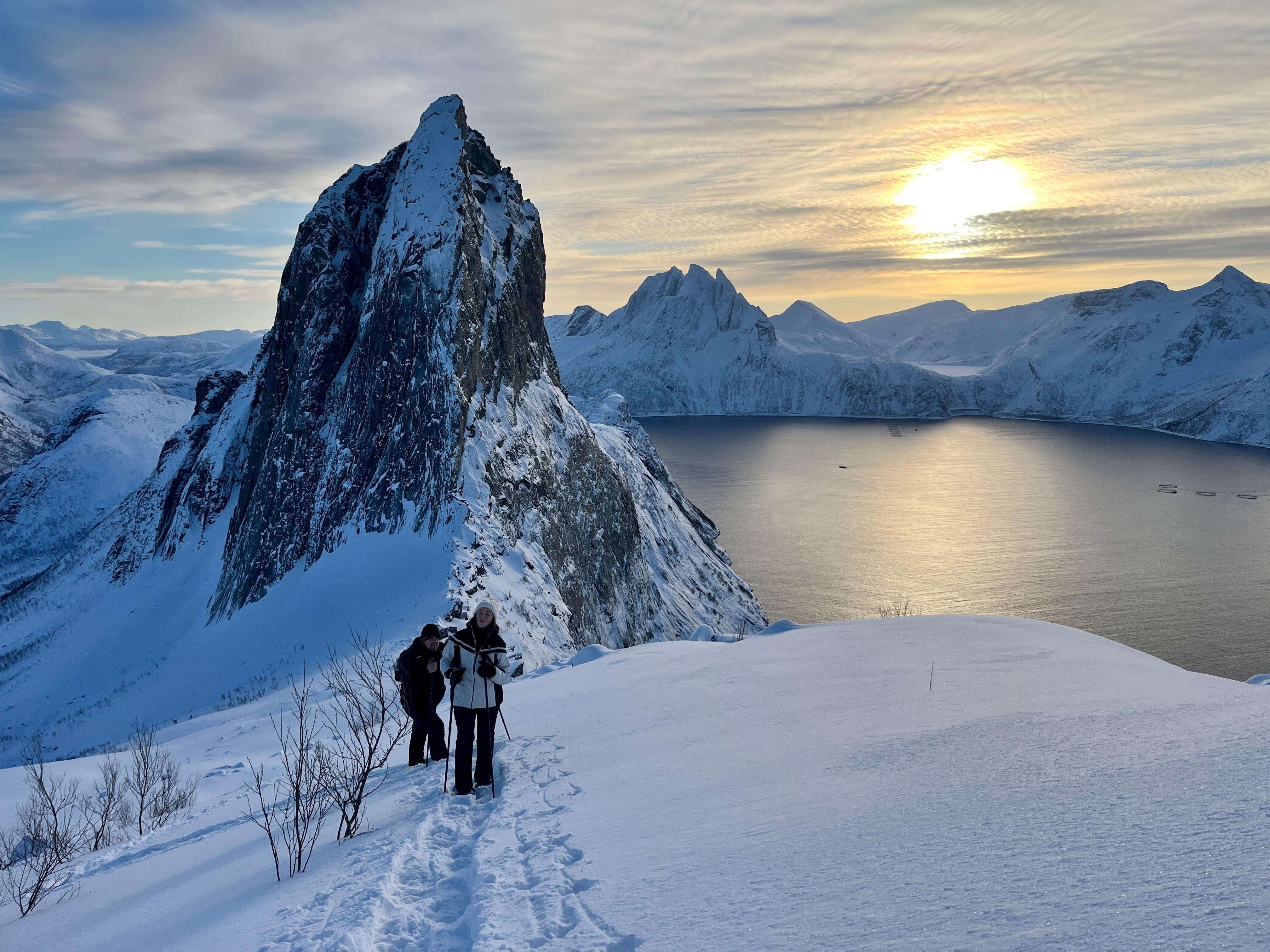 Snowshoe Trek to Hesten Peak on Senja Island