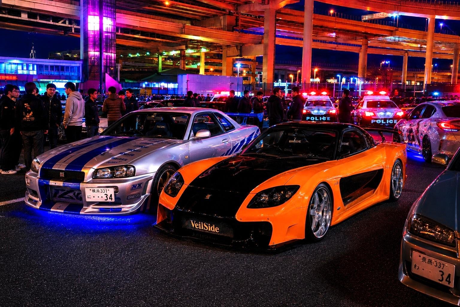 Tokyo JDM Night Tour Daikoku PA Car Meet Speed Highway Run - Tokyo car meet tour at Daikoku PA