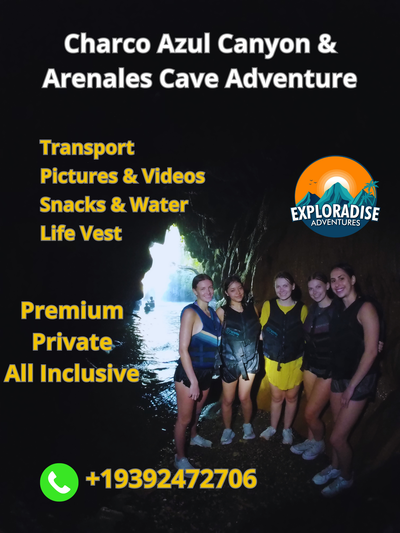 Karst Cave & Waterfall Expedition at Charco Azul