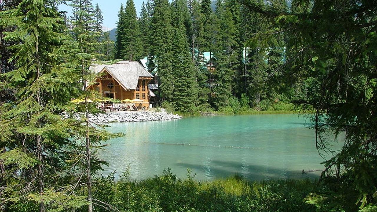 Emerald Lake canoe green glacial water President Range Yoho National Park British Columbia — image 5