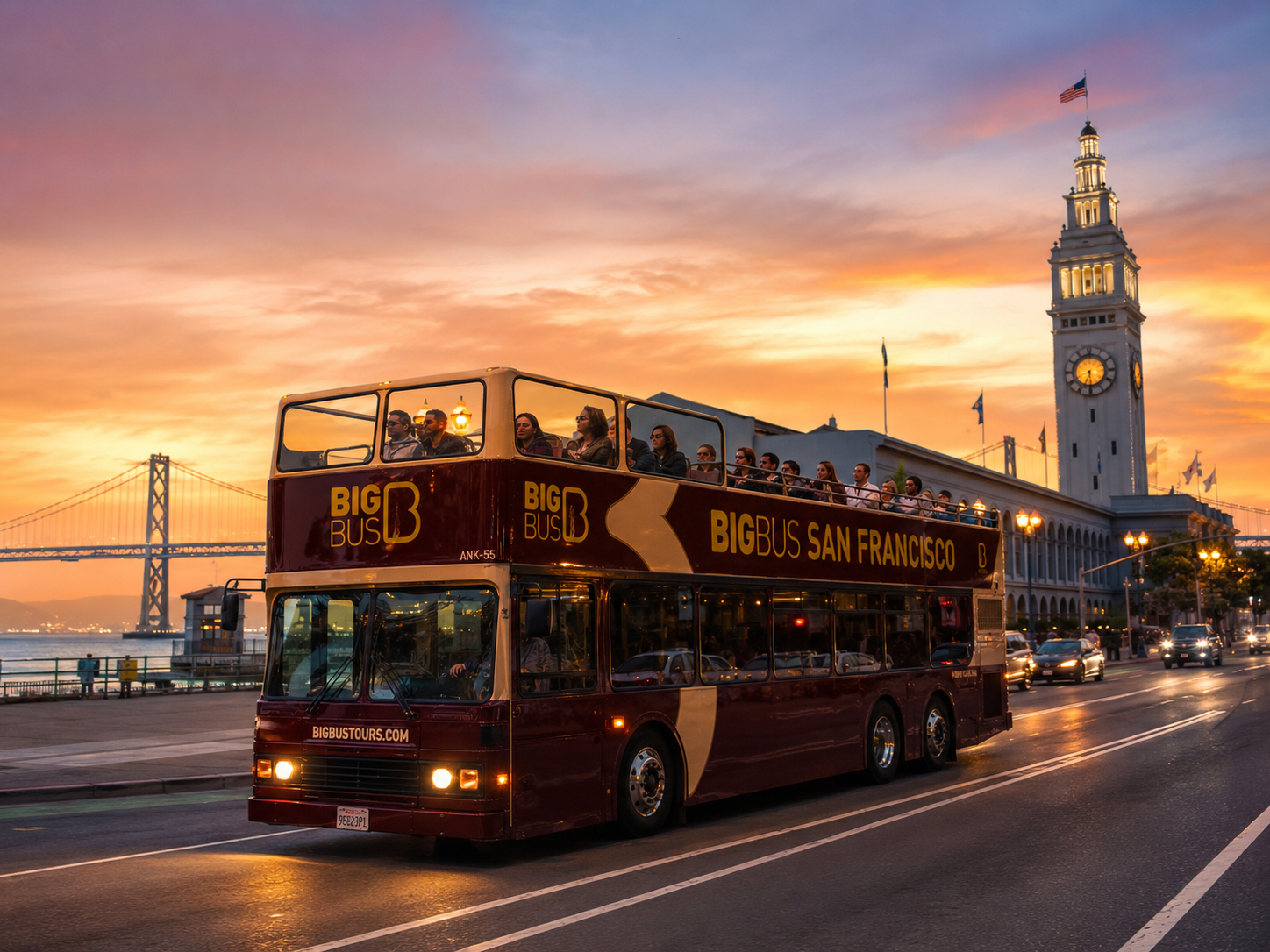 Sunset Sightseeing by Open-Top Bus