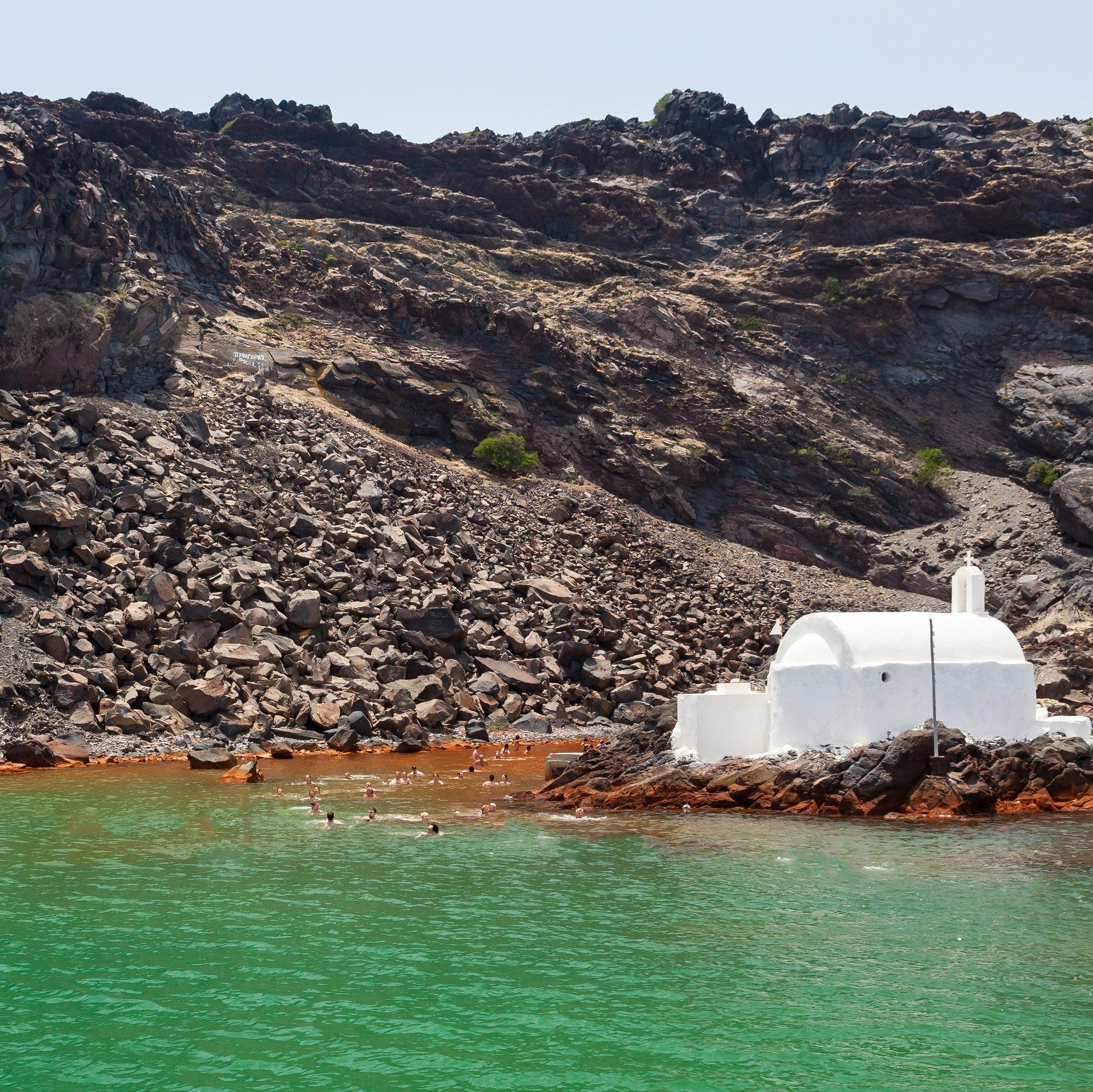 Santorini Luxury Catamaran Cruise with BBQ & Drinks