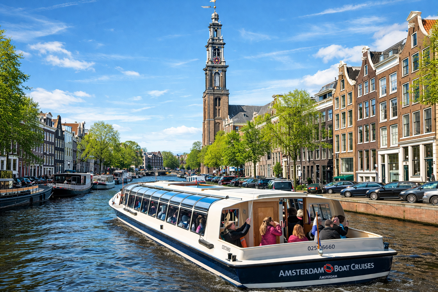 Amsterdam Luxury Electric Canal Cruise with Live Local Commentary