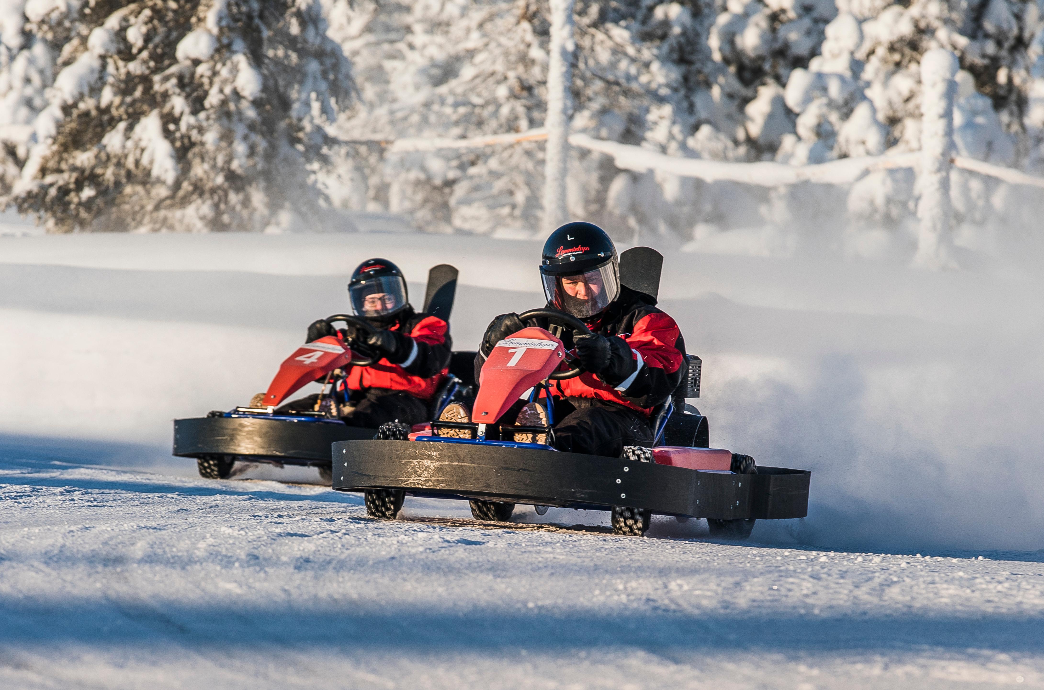 Ice Karting Championship on Frozen Track