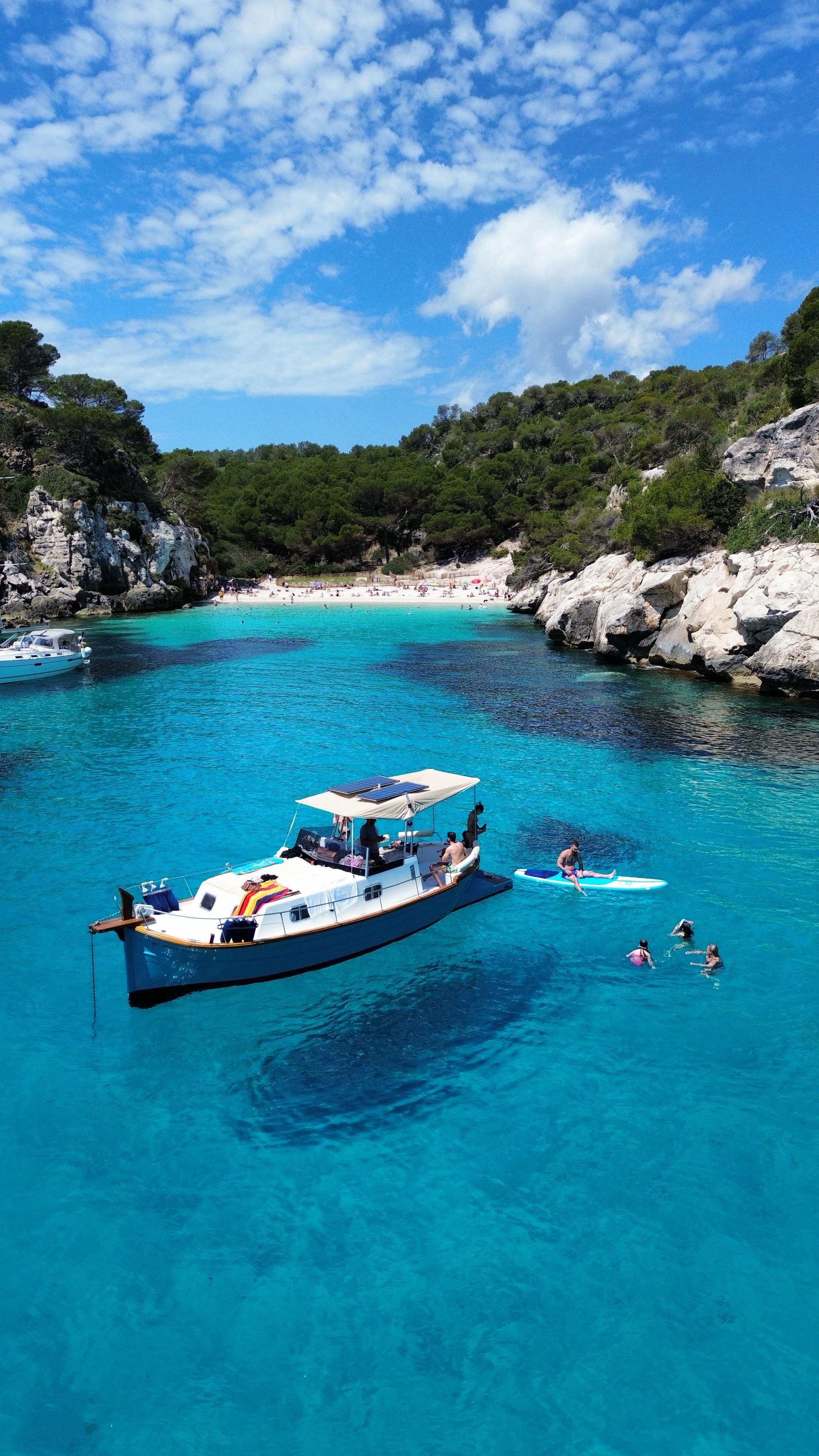 Calas of Menorca — turquoise coves of the south coast seen from the boat — image 6