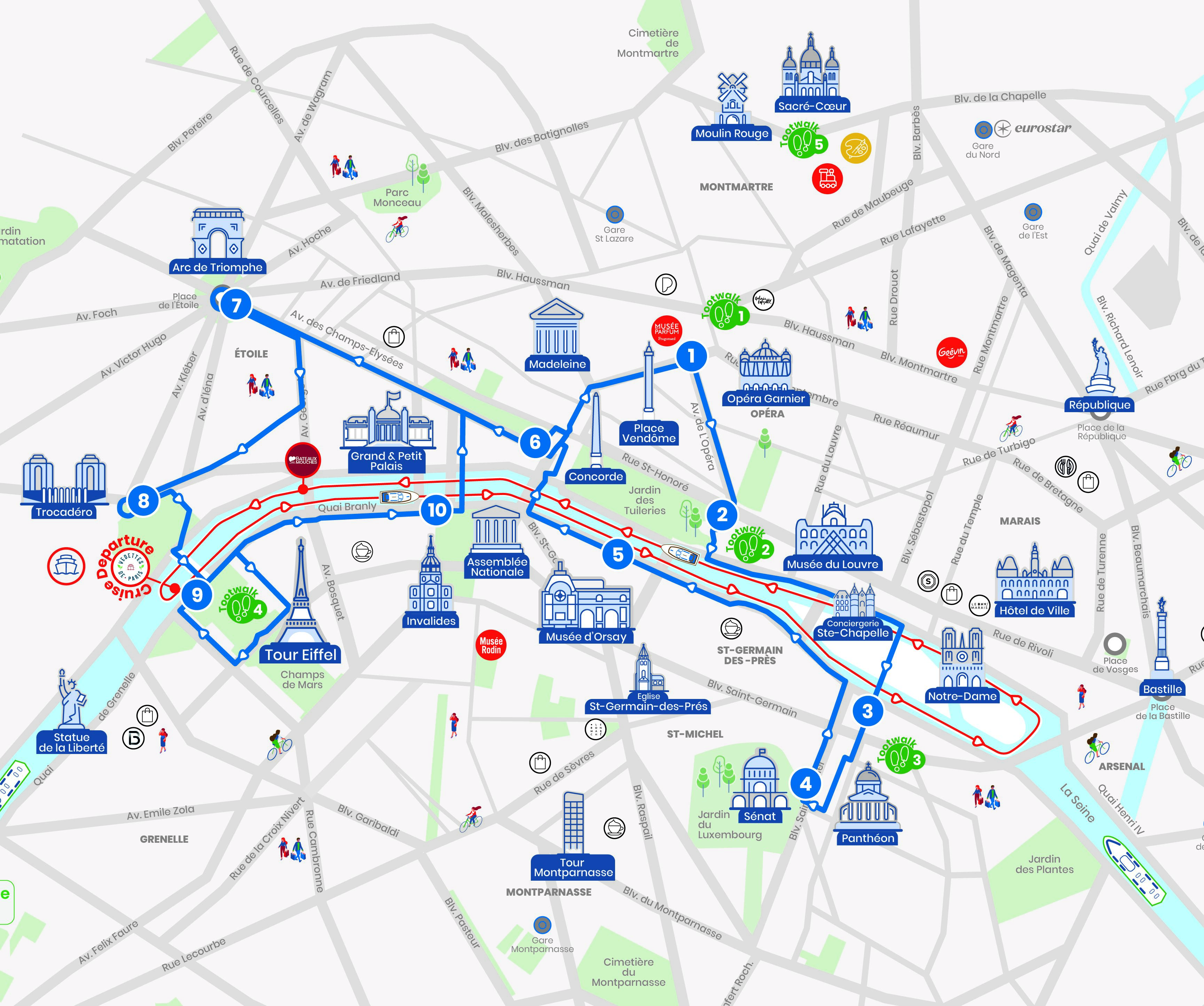 Paris: Hop-On Hop-Off Bus & Seine Cruise Discovery Bundle