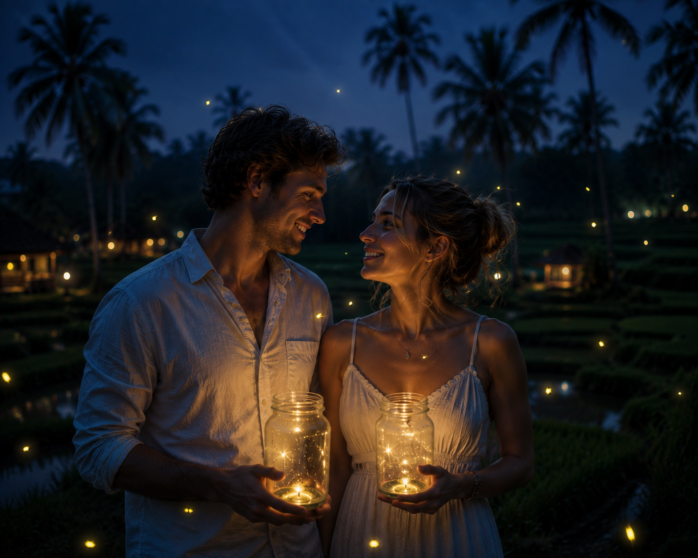 Bali Village Sunset Walk, Romantic Dinner & Firefly Night