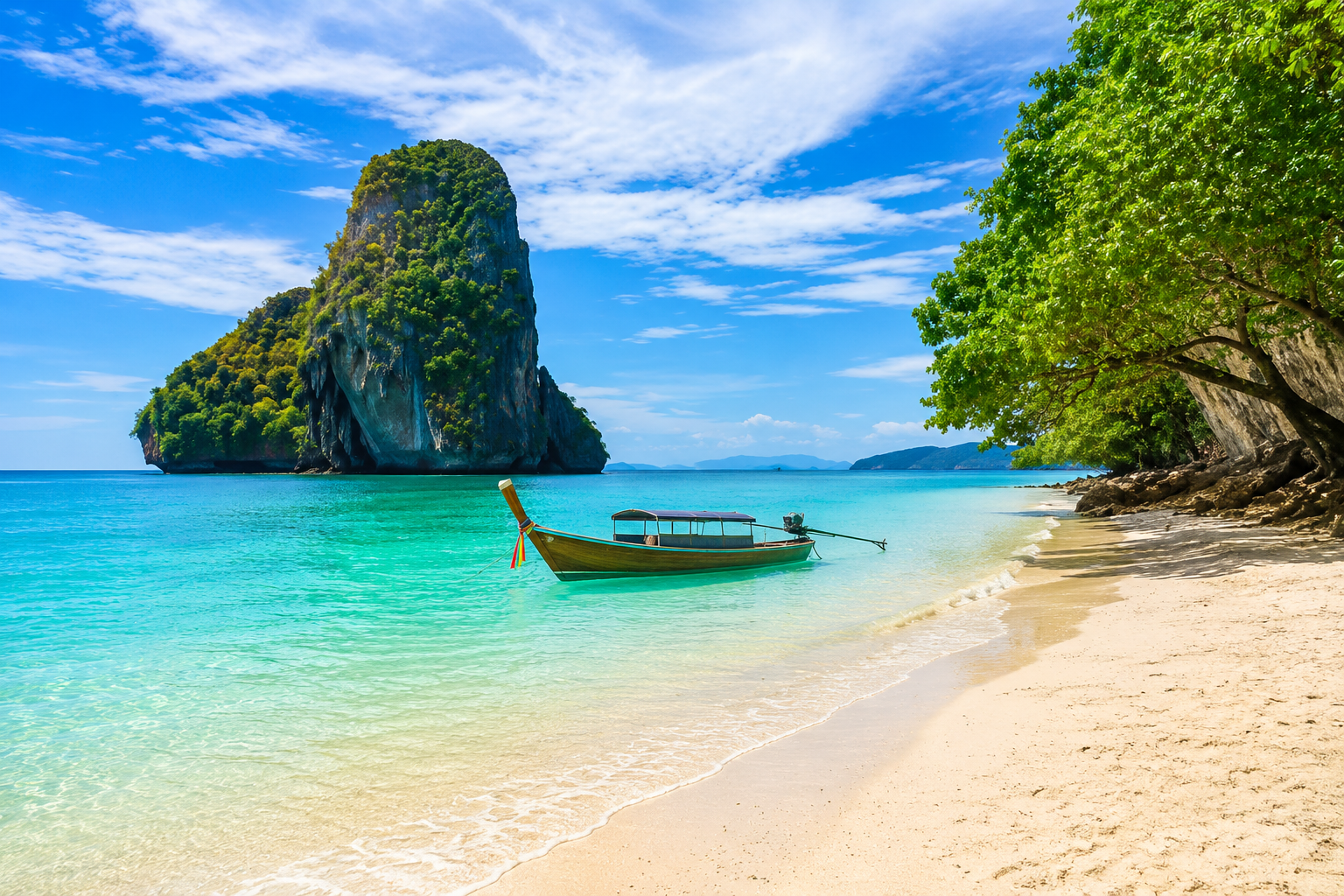 Krabi Airport to Railay Beach: Private Transfer & Boat Combo