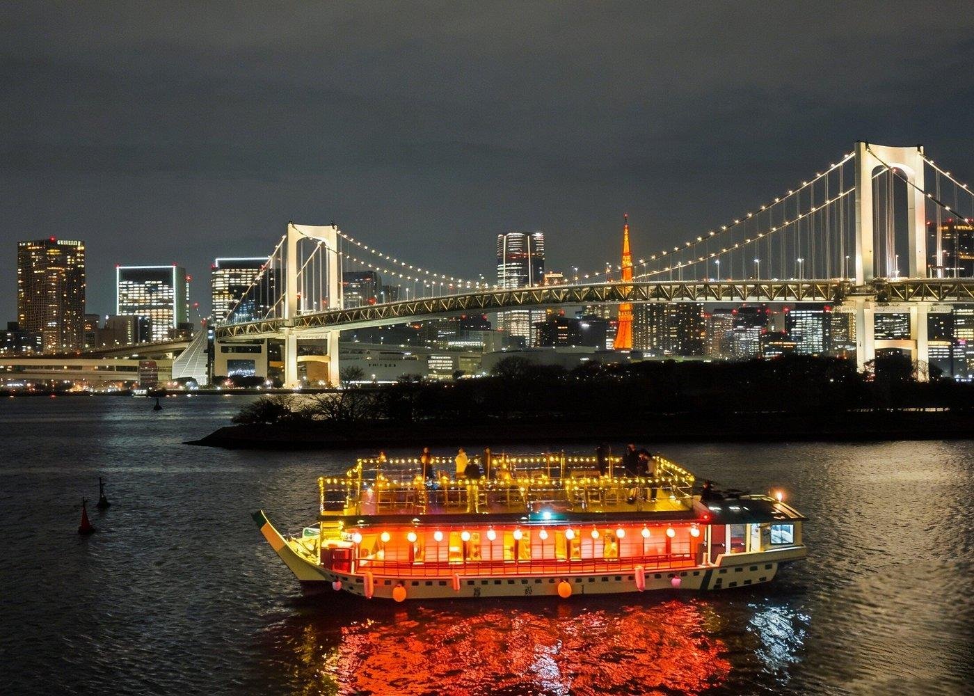 Tokyo Yakatabune Cruise: Sukiyaki Dinner & Live Shamisen with Tokyo Tower Option