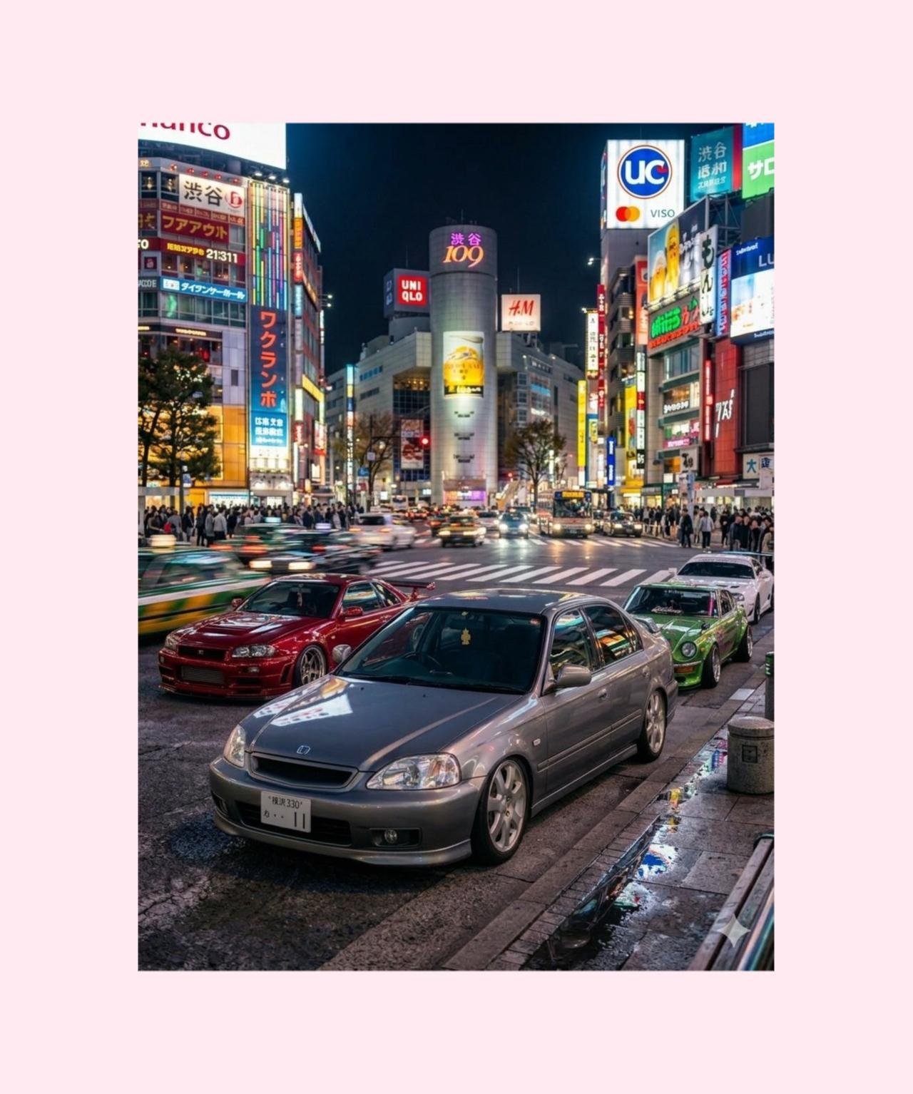 Tokyo: Private Night JDM Tour with Honda Civic