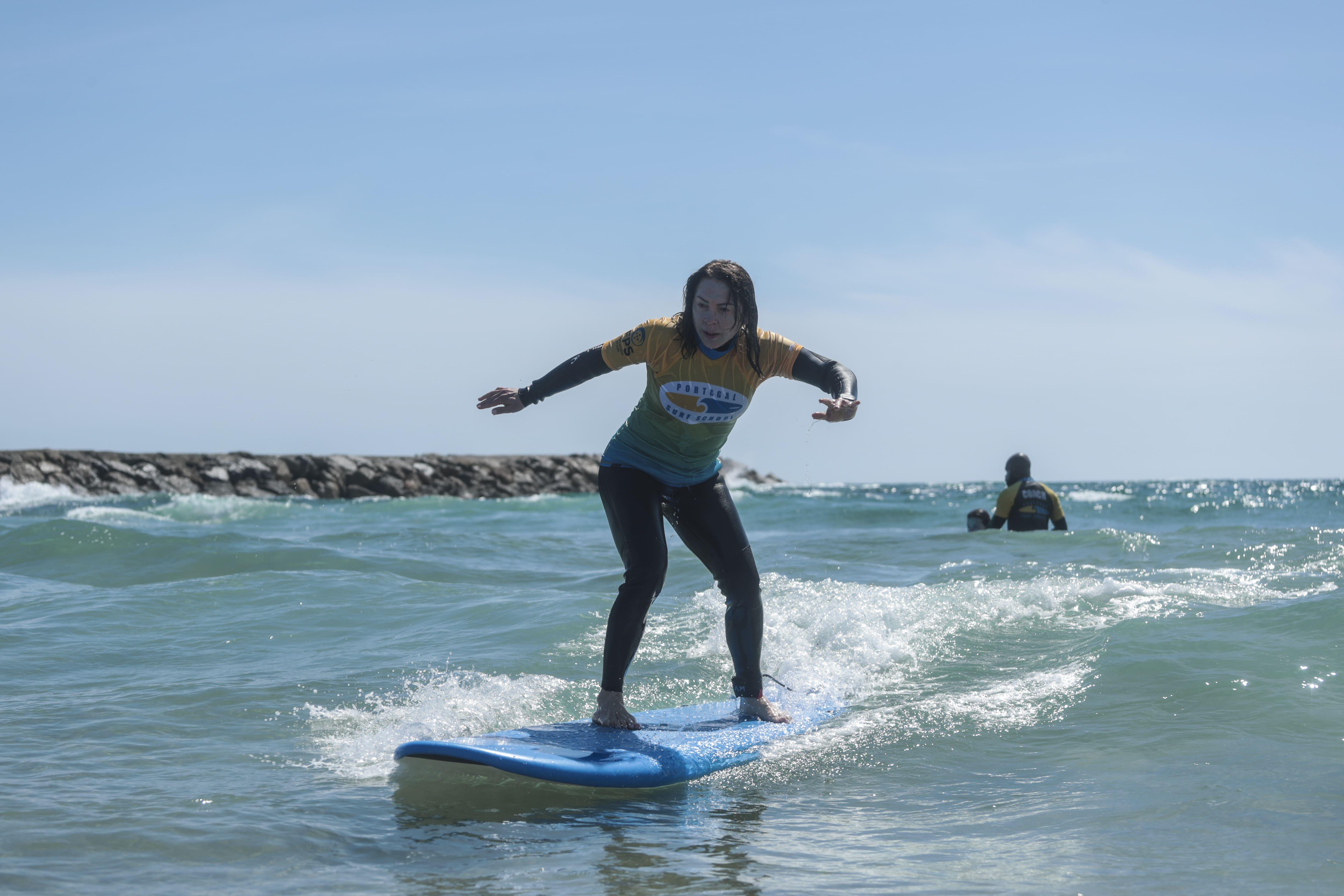 Beginner Surfing Lesson at Costa da Caparica