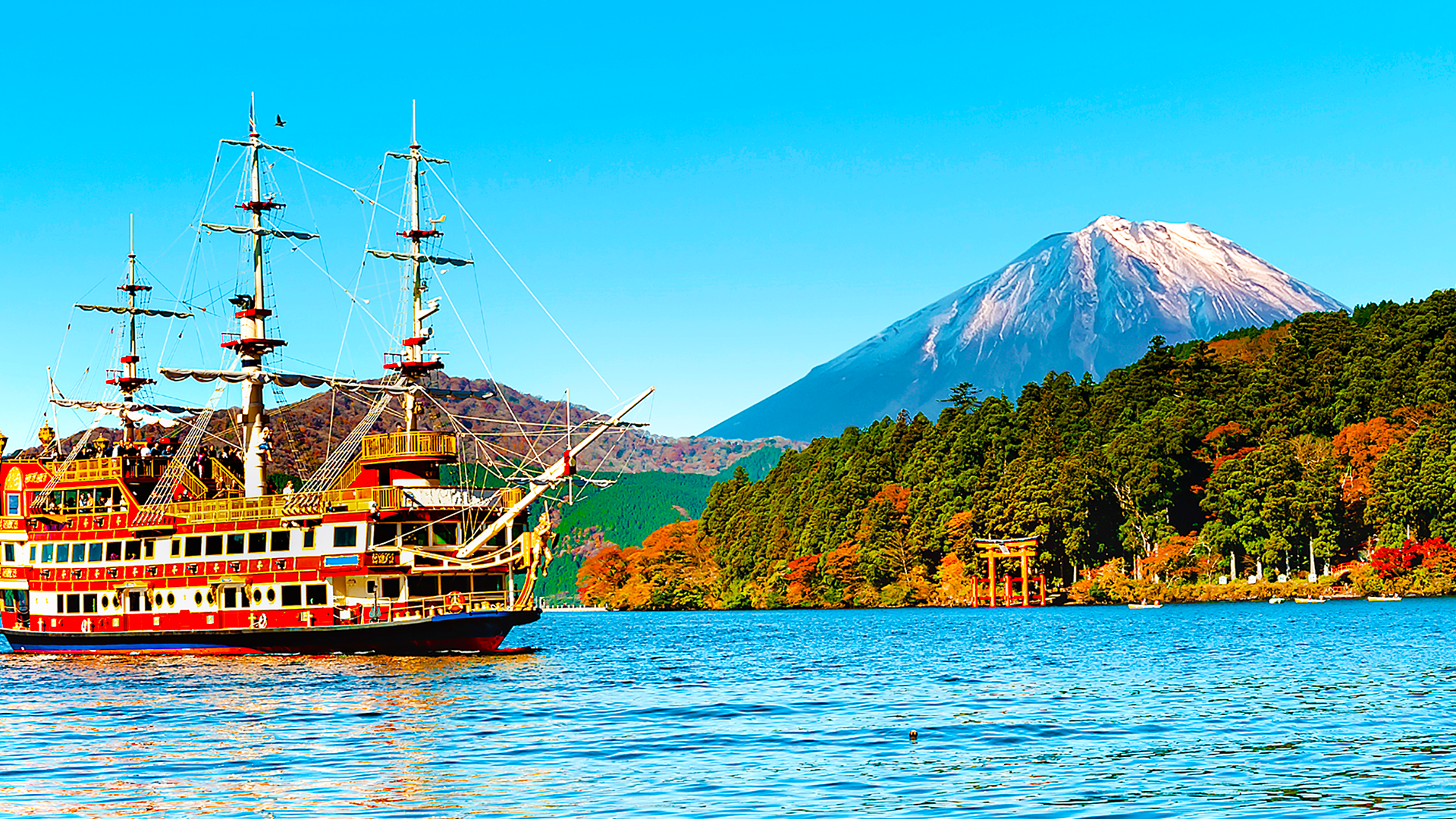 Mt. Fuji & Hakone Day Trip: Pirate Cruise, Ropeway & Shrine from Tokyo