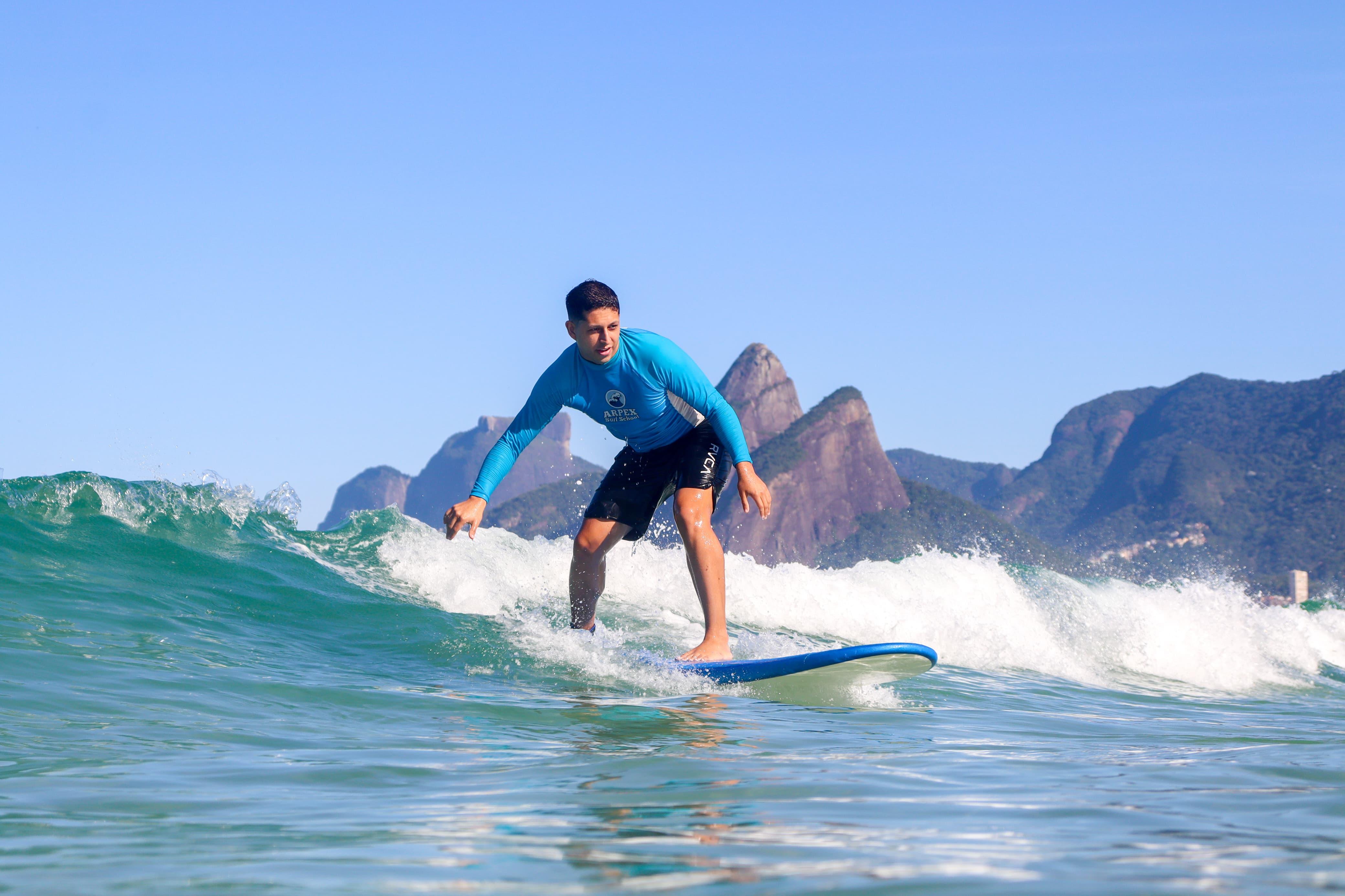 Rio Surf Lesson at Arpoador Beach with Equipment