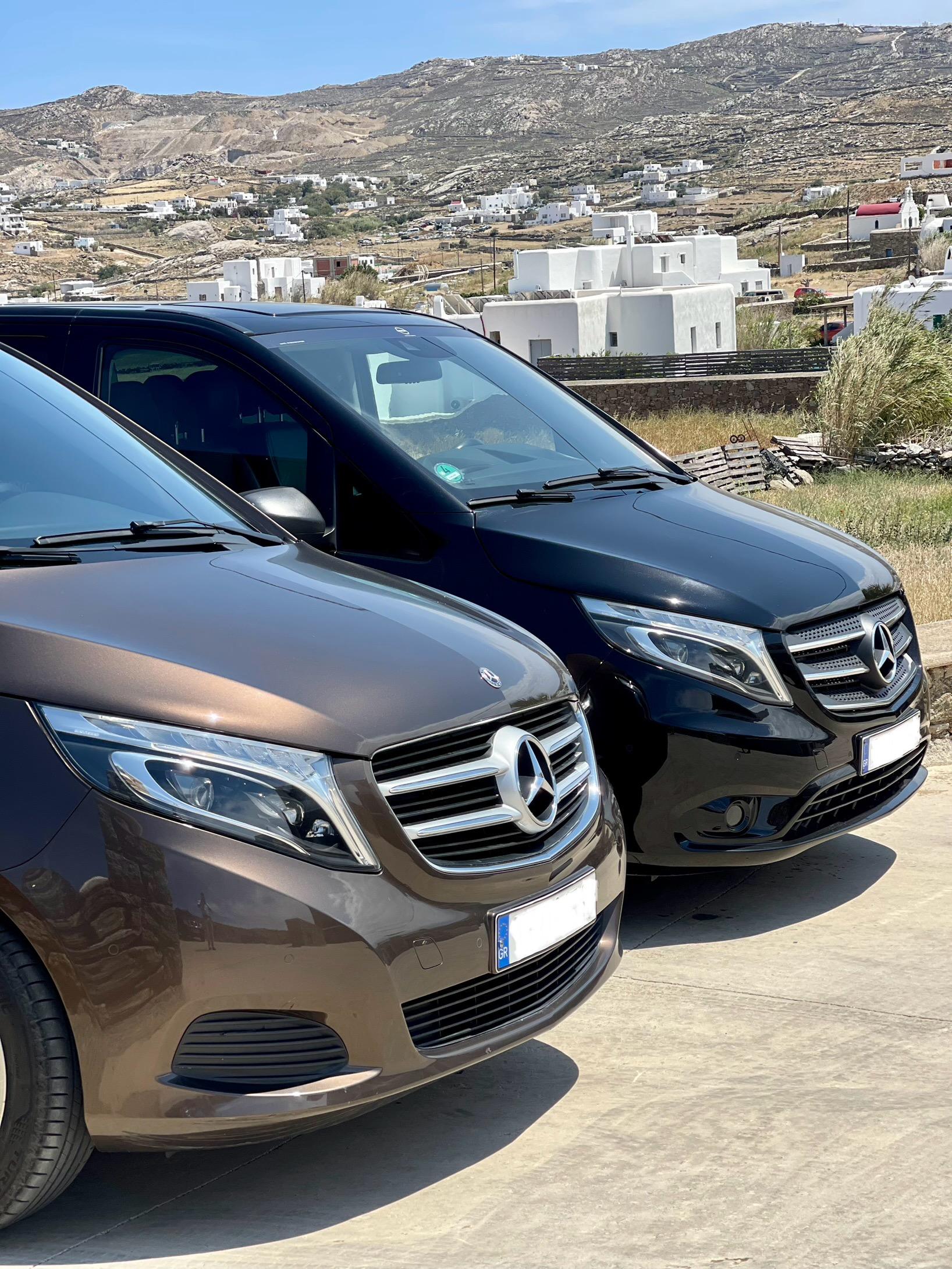 Private Mykonos Beach Club Luxury Van Transfer