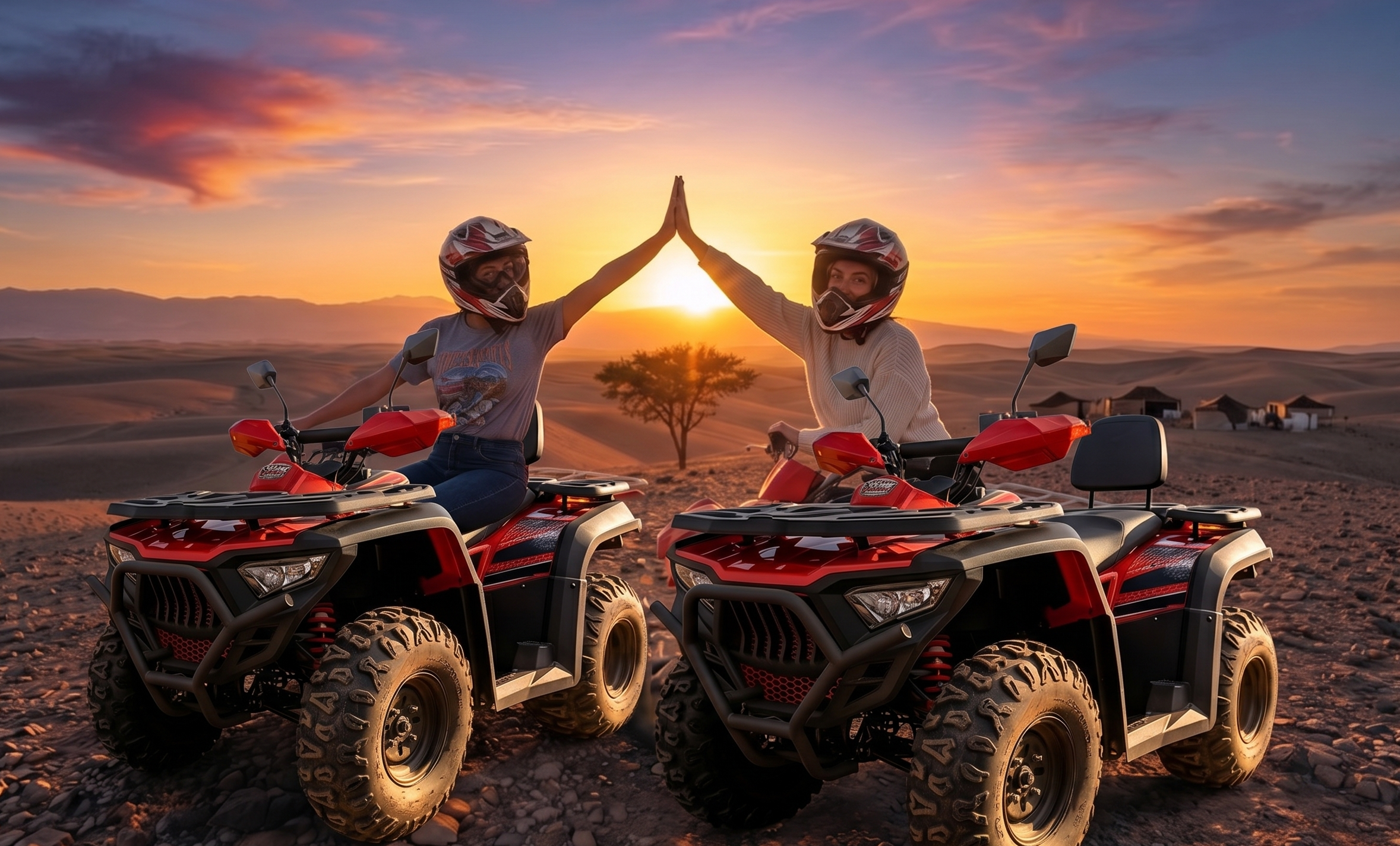Agafay Desert Sunset Adventure: Quad Biking, Camel Ride, Dinner & Show