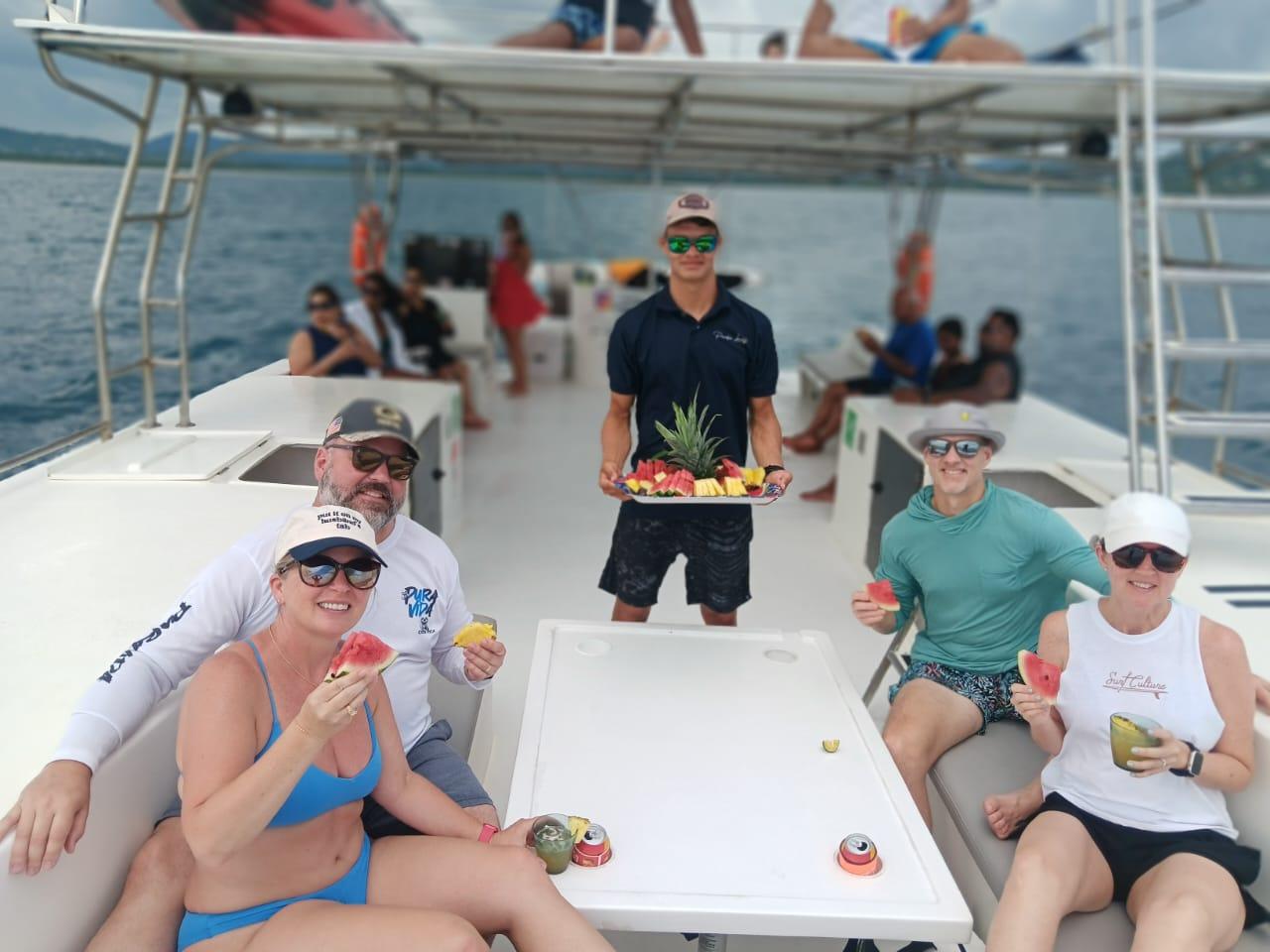 Tamarindo Sunset Catamaran Pacific Lounge