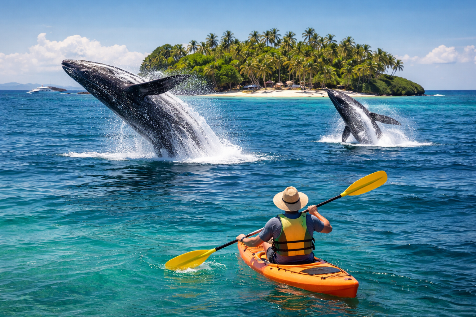 Whale Watching, Cayo Levantado Island & Bay Kayaking Experience
