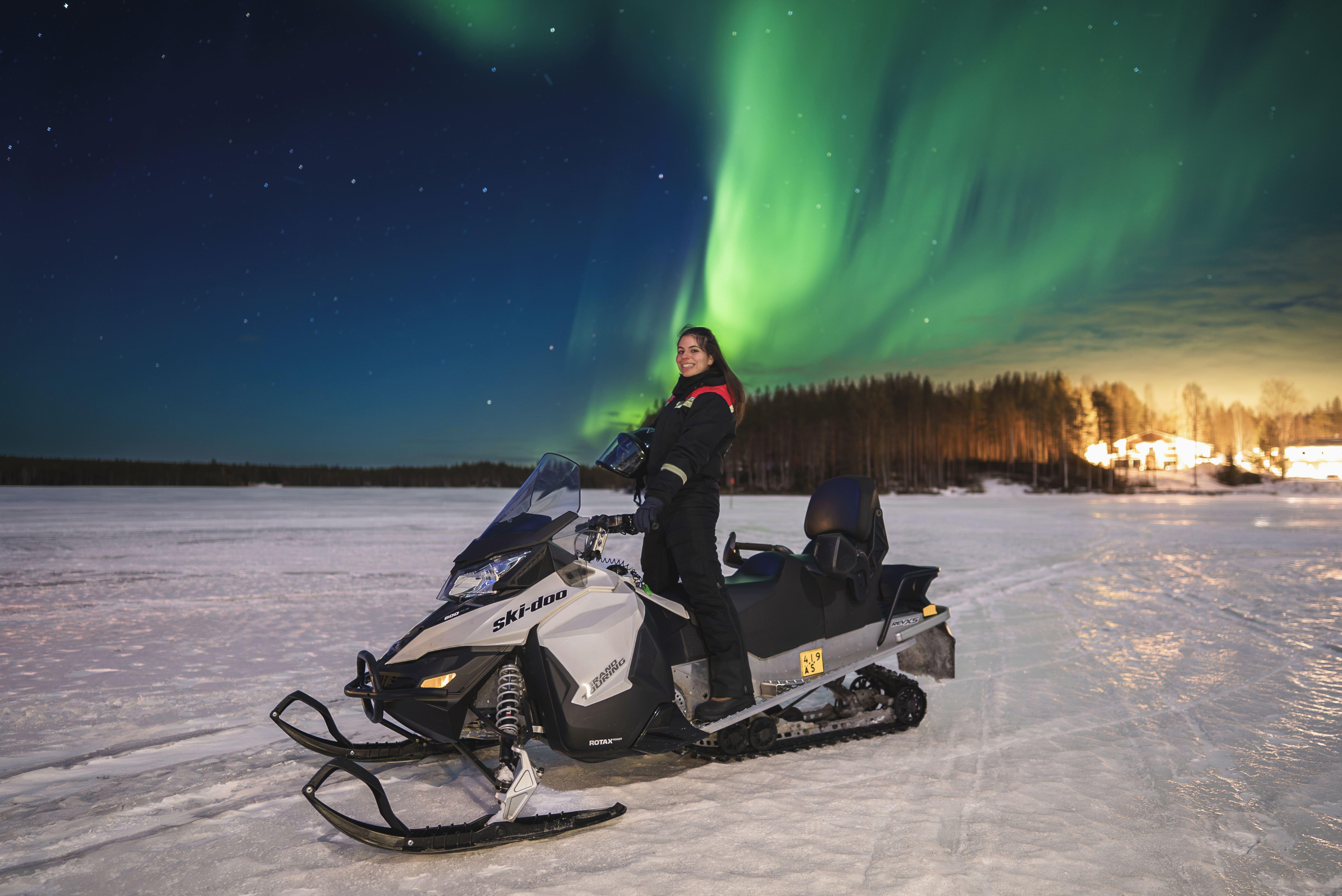 Arctic Northern Lights Quest by Snowmobile & Sleigh