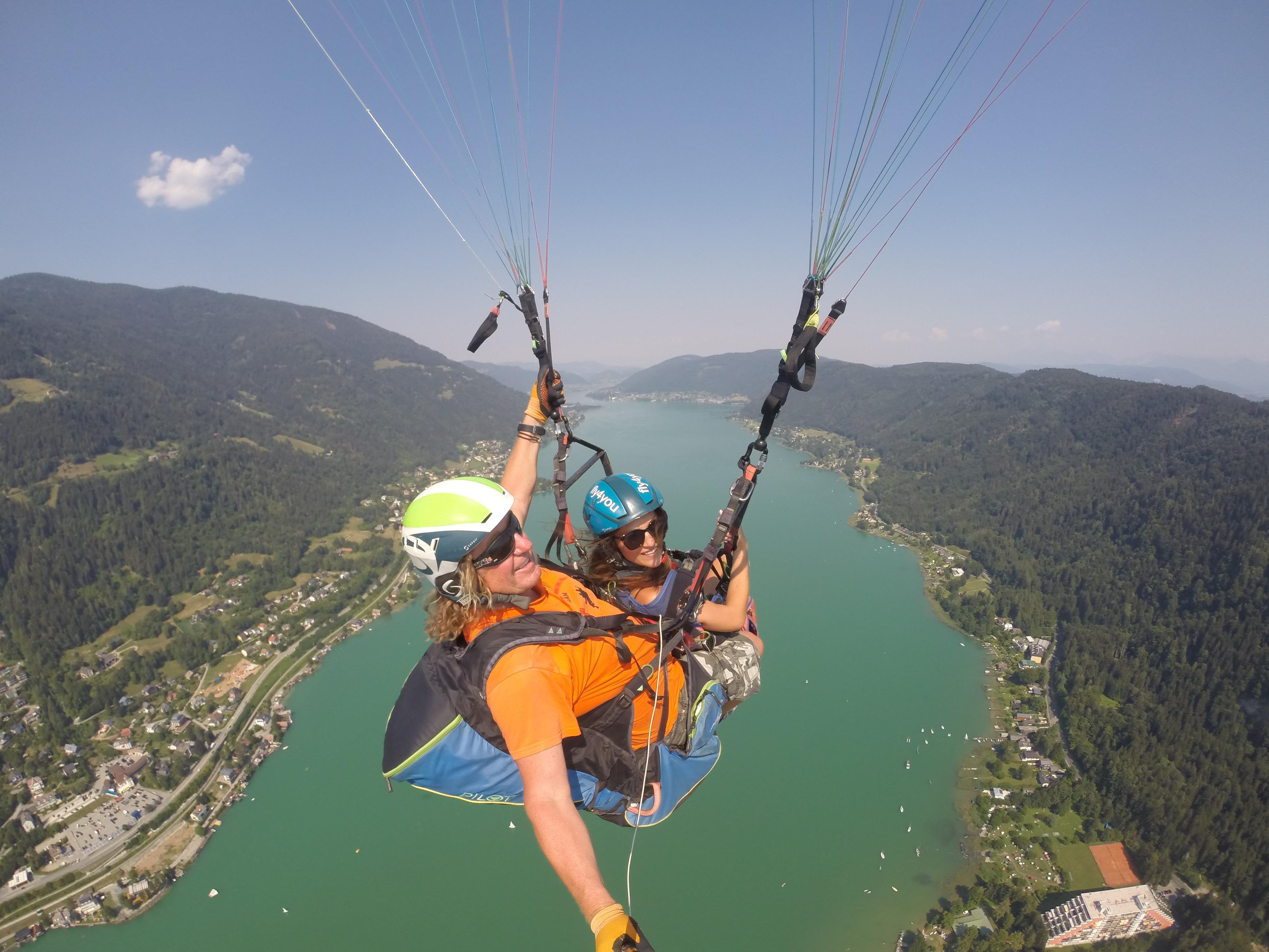 Panoramic Tandem Paragliding Over Lake Ossiach