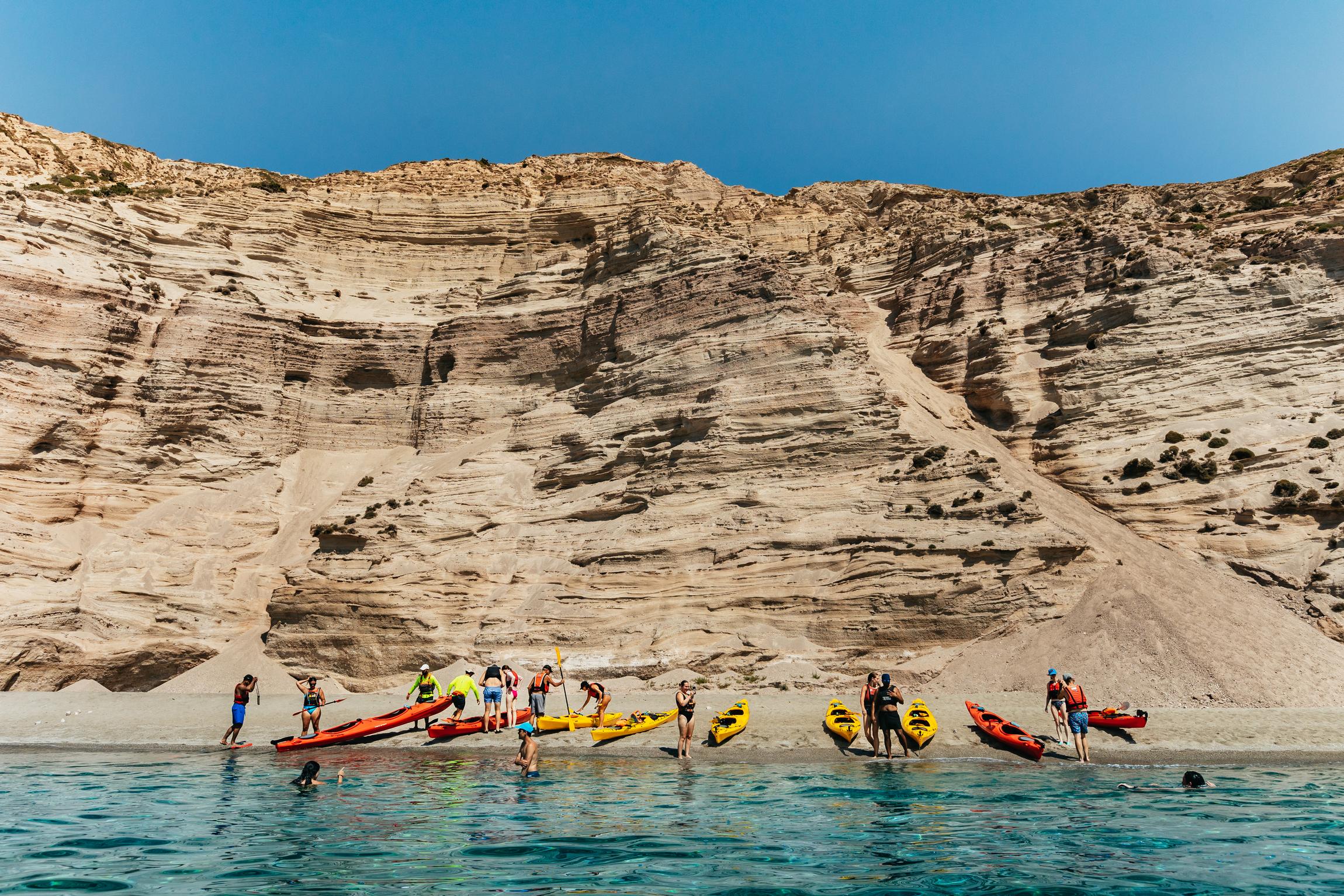 Milos kayak tour Tsigrado Gerakas sea caves south coast — image 13