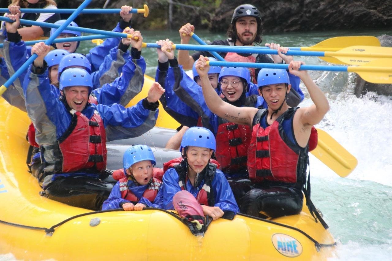 Afternoon Kananaskis River whitewater rafting near Banff