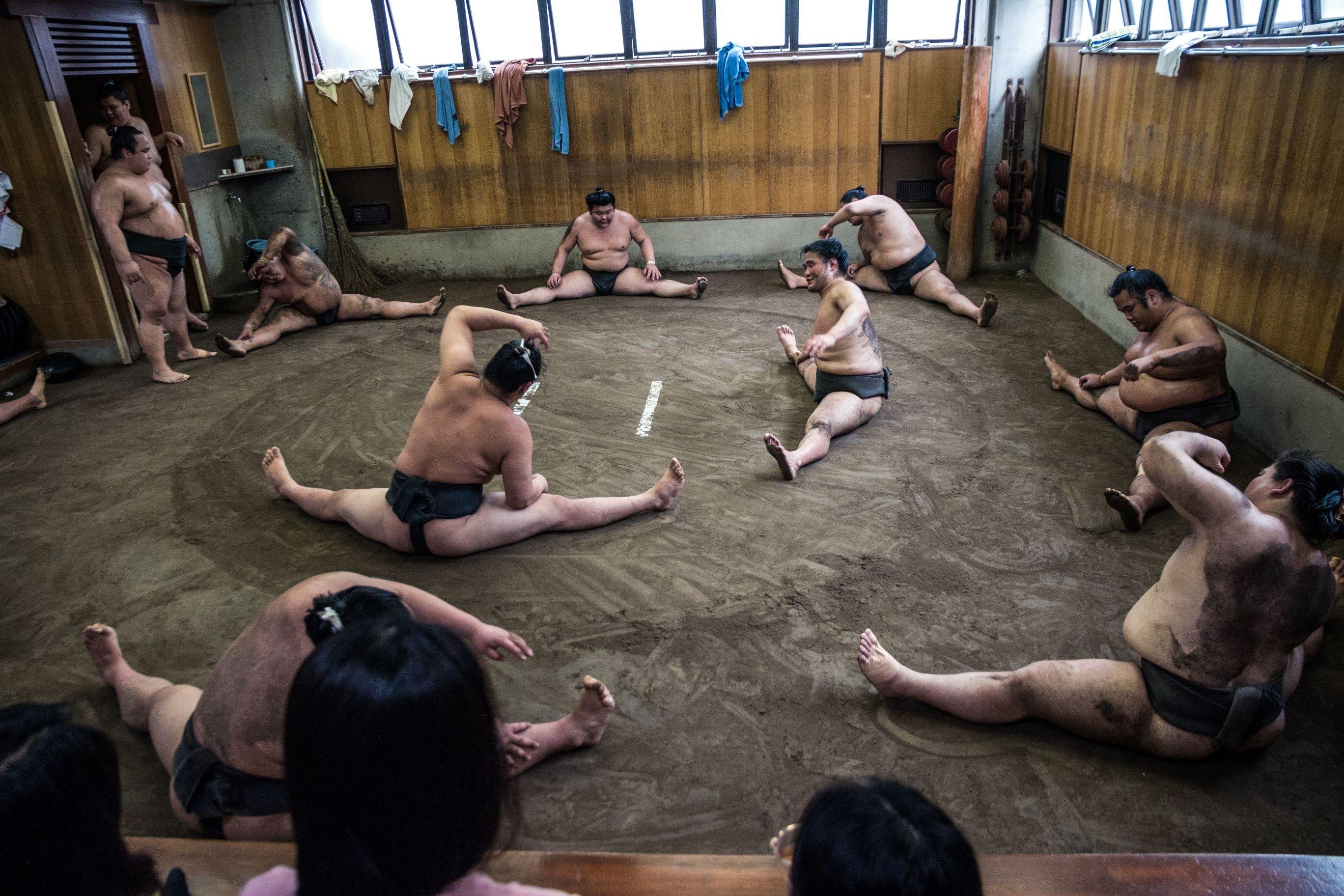 Sumo stable tour — morning practice (asageiko) inside a Tokyo heya — image 10