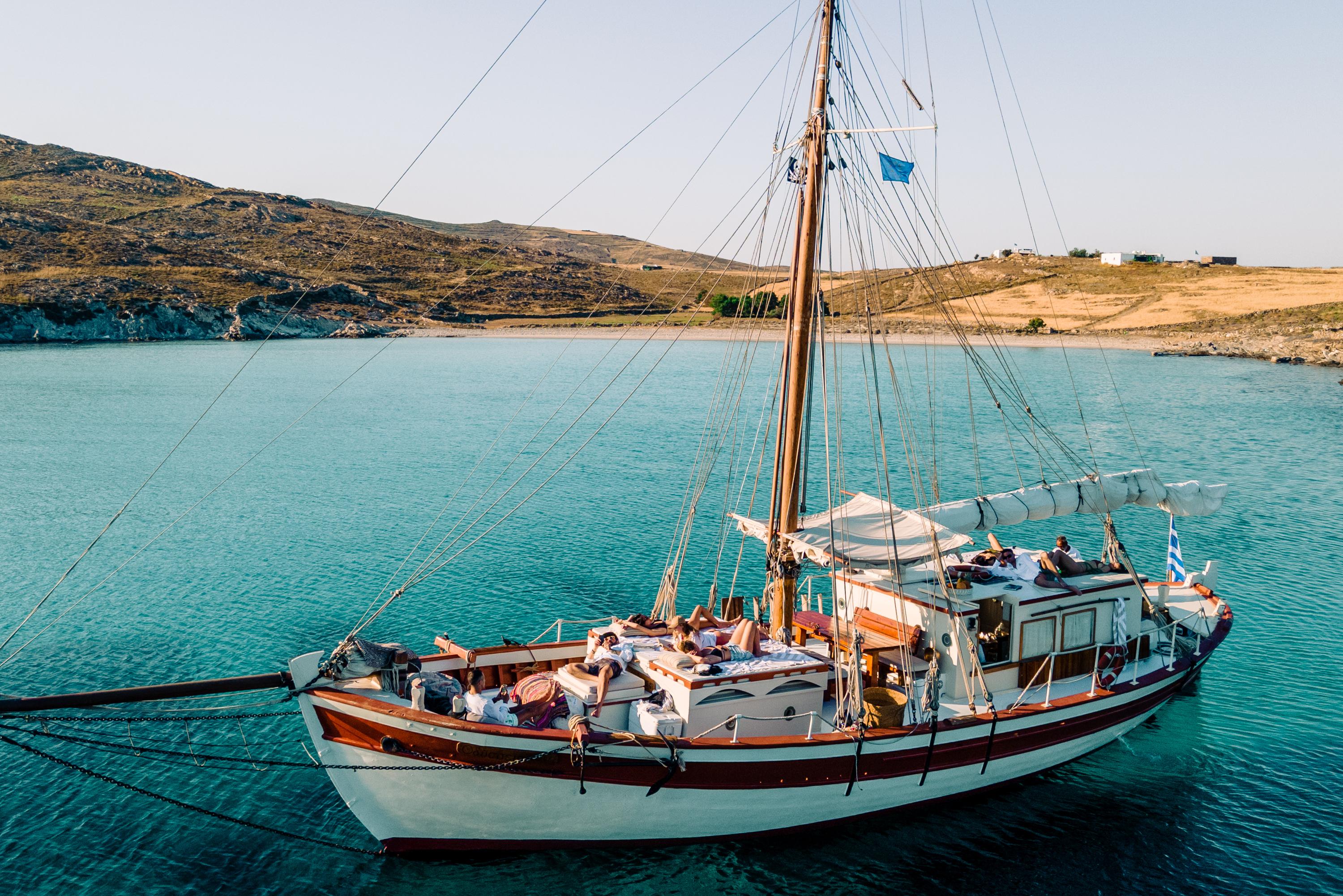 Blue Lagoon & Papanikolis Cave Wooden Boat Cruise