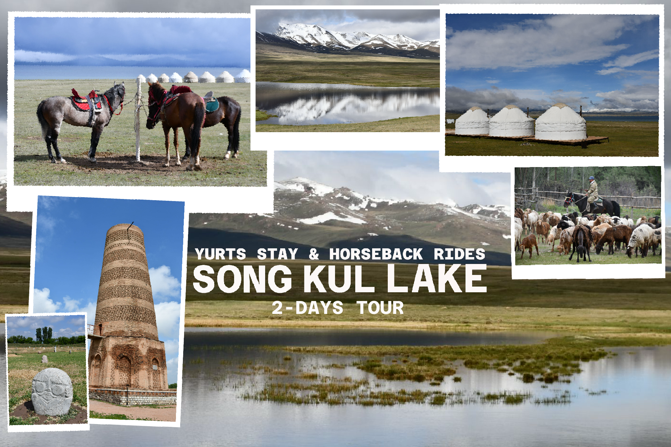 Song-Kul Lake 2-Day Horse Riding & Yurt Stay with Burana Tower