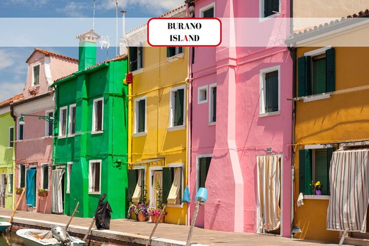 Venice Islands tour — colorful buildings of Burano and Murano glass-blowing