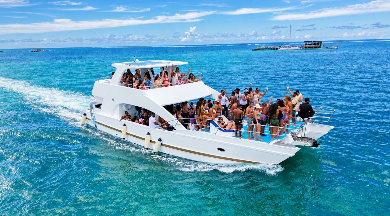 Adults-Only Hip-Hop Catamaran with Open Bar & Snorkeling