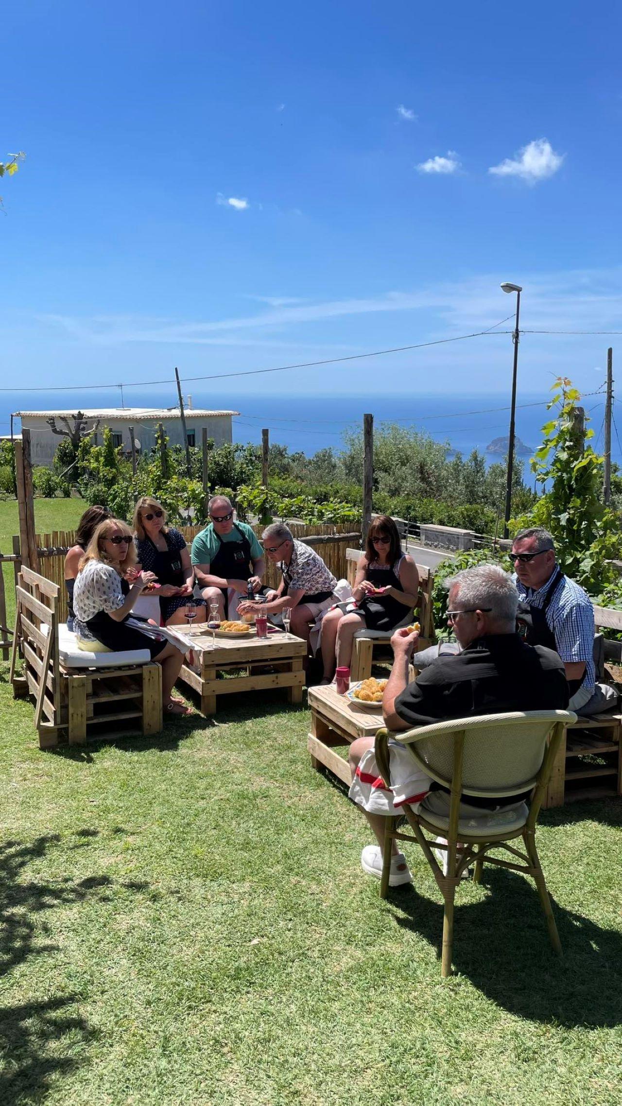 Positano Garden Cooking Class with Li Galli Views