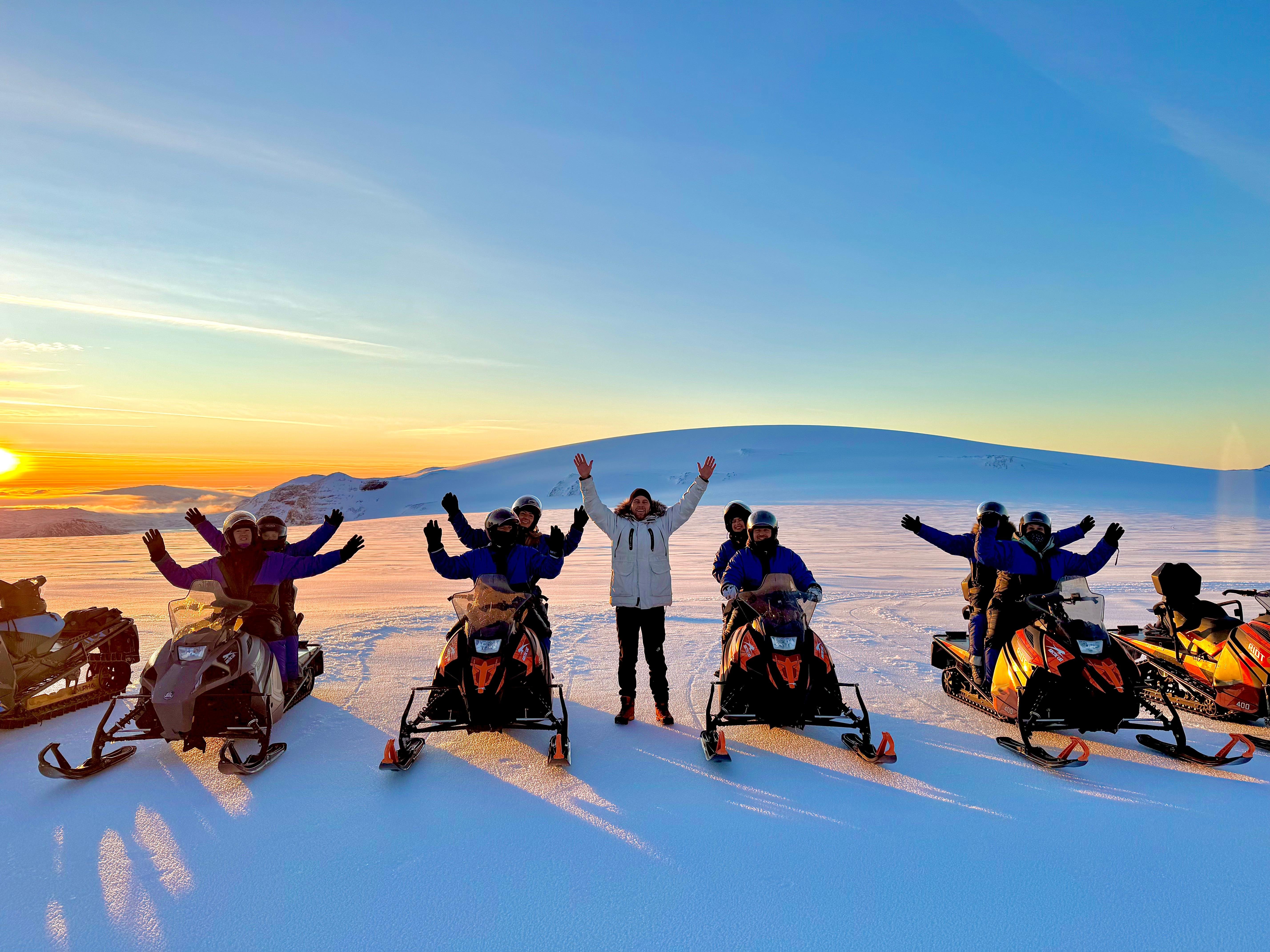 Langjökull Glacier Snowmobiling Adventure from Húsafell