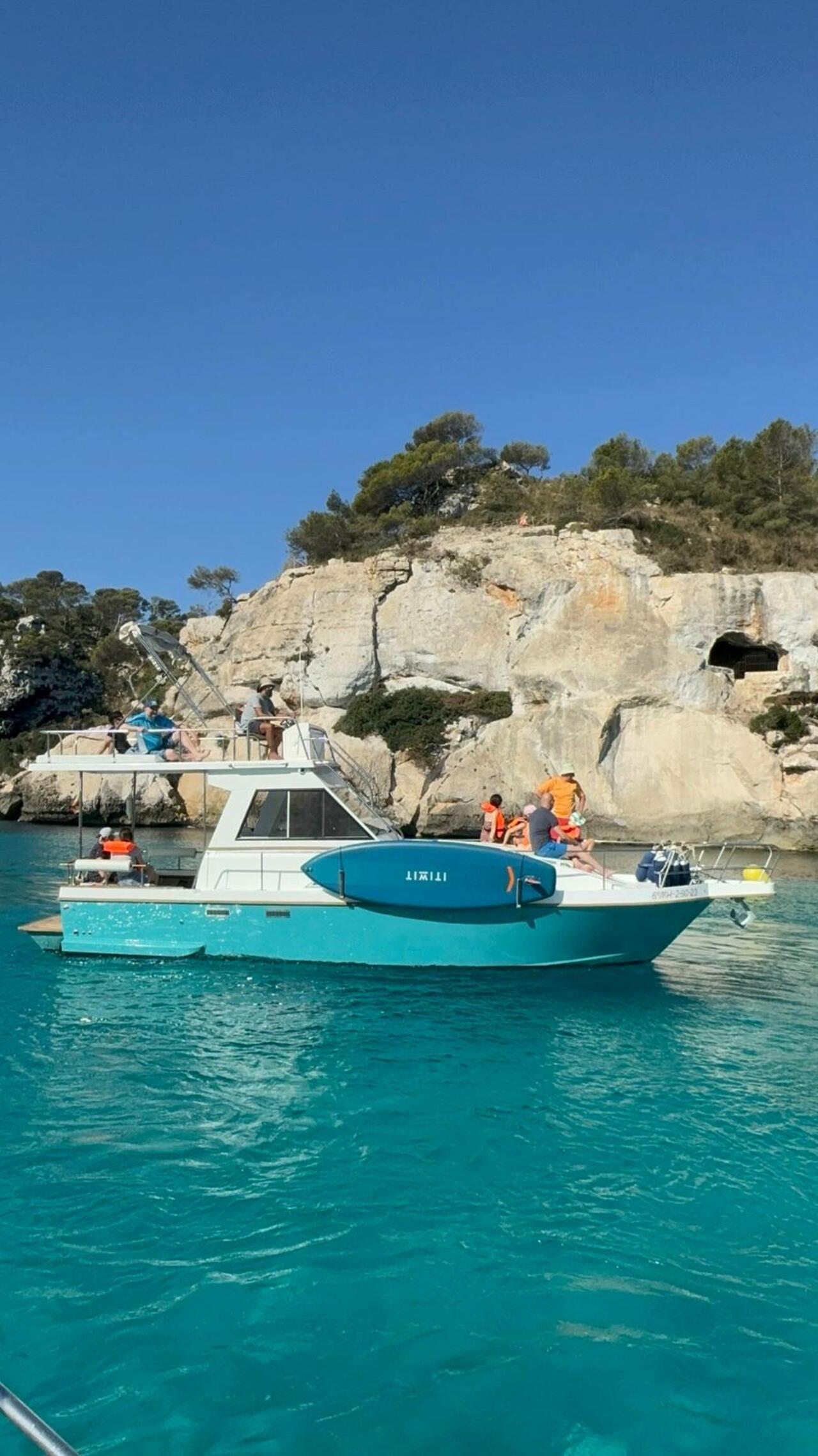 Calas of Menorca — turquoise coves of the south coast seen from the boat — image 5