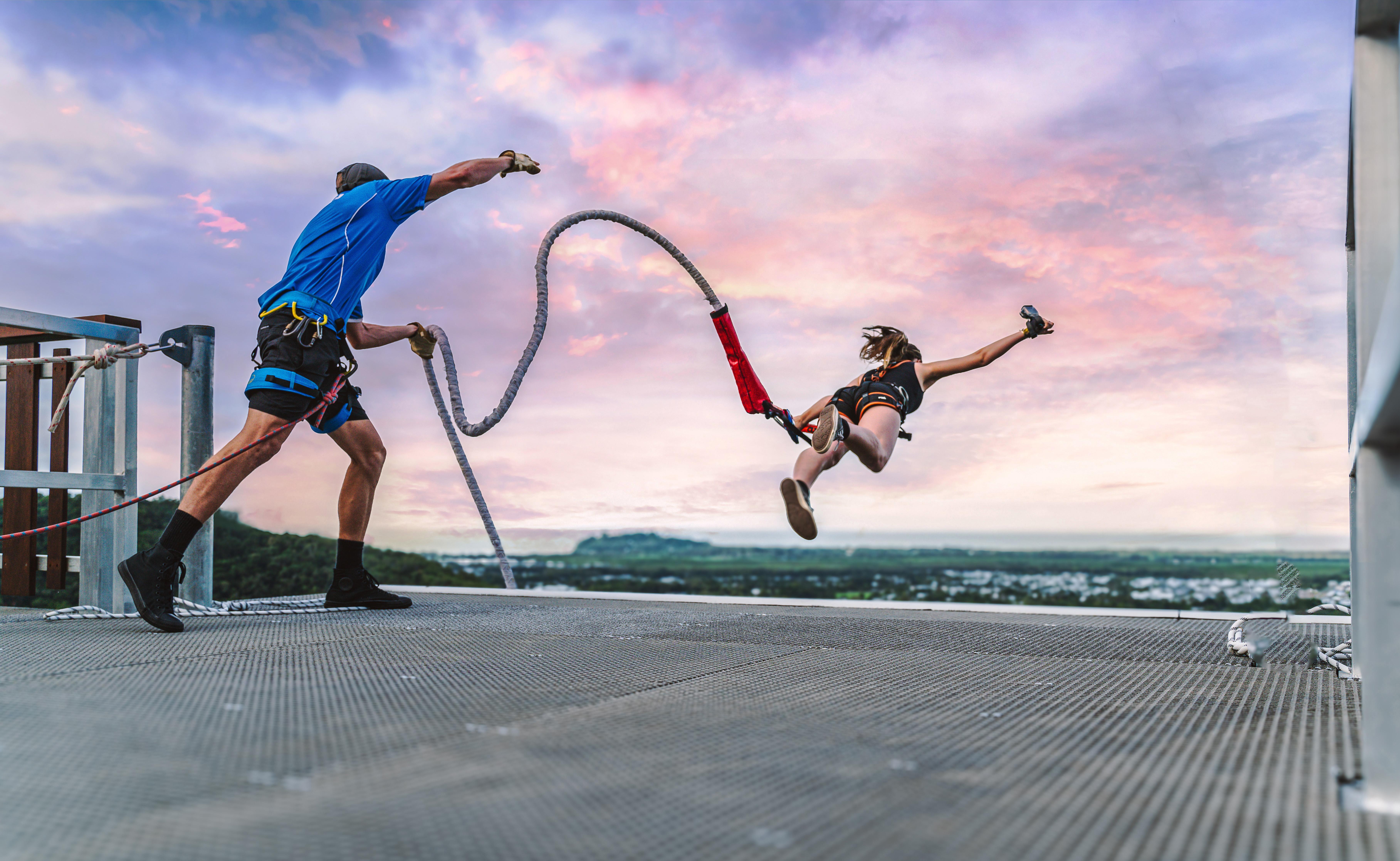 Cairns Double Bungy: Tower & Rooftop Running Jump