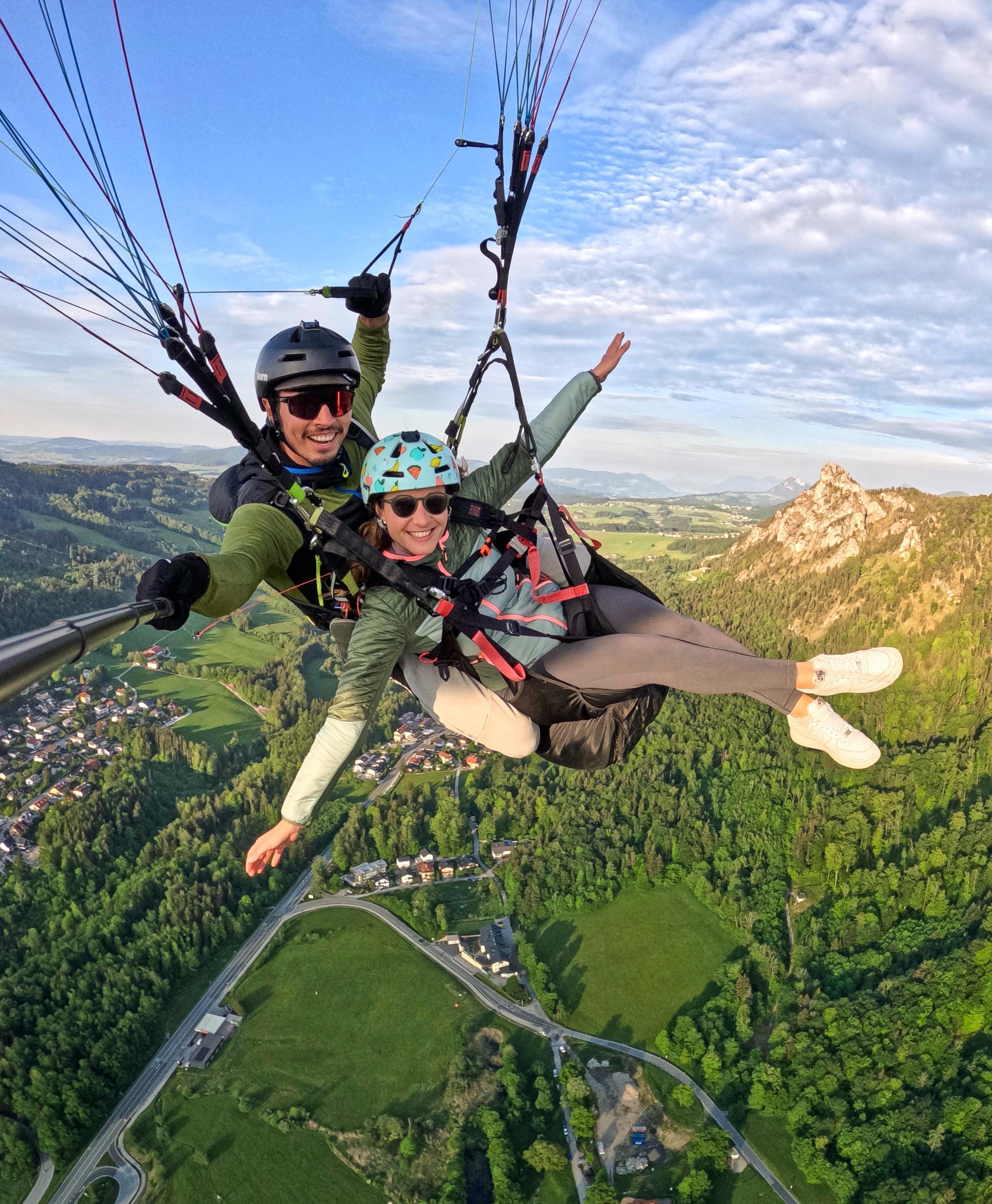 Tandem Paragliding Flight over Salzburg